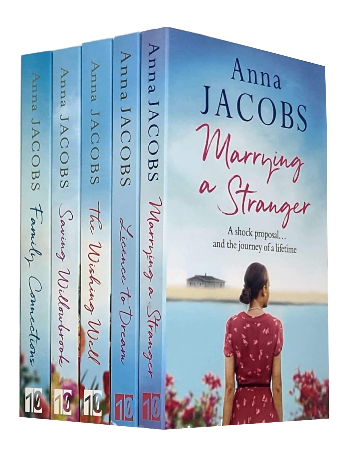 Anna Jacobs Collection 5 Books Set, Marrying a Stranger, Licence to Dream, Wishing Well - Lets Buy Books