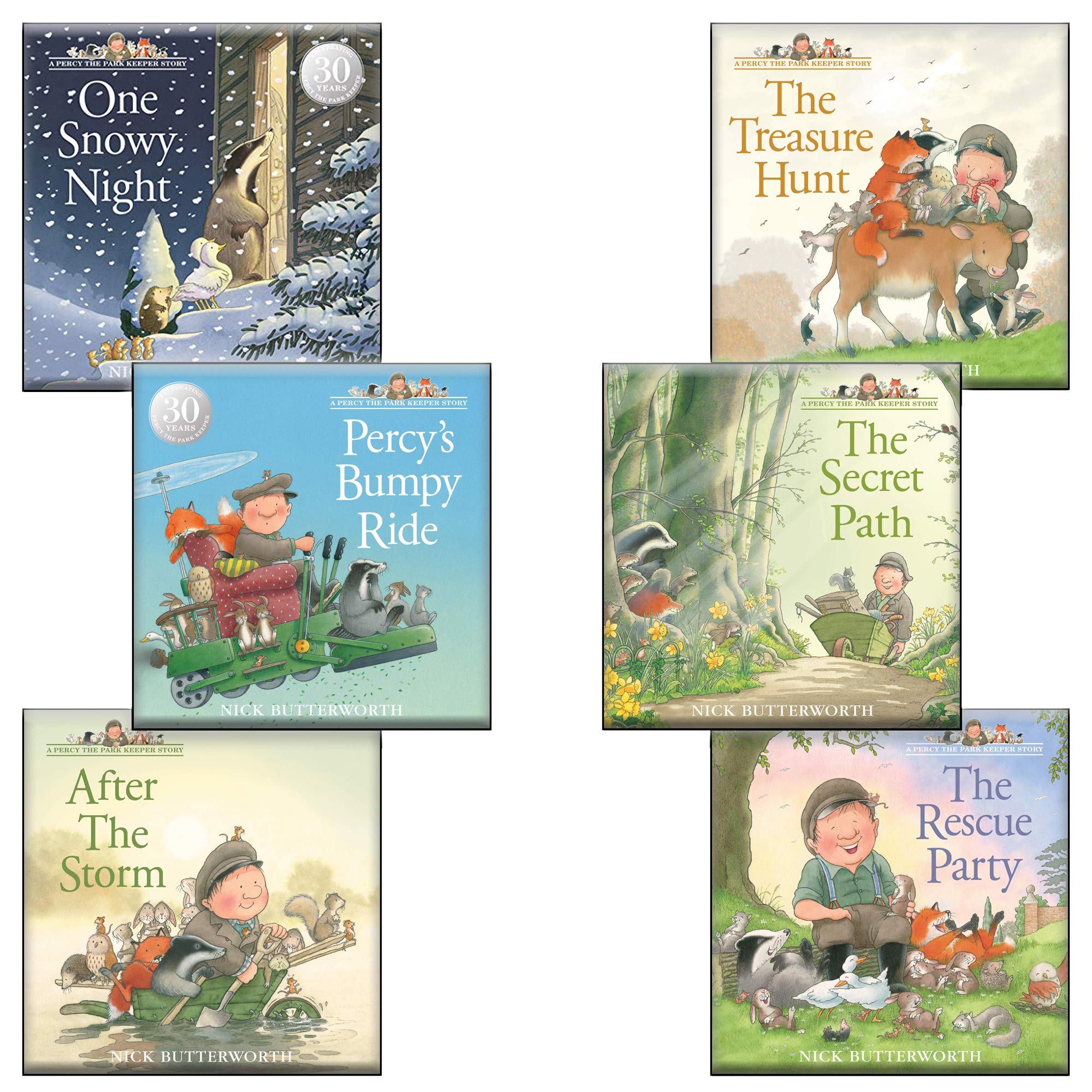 Percy the Park Keeper 6 Books Collection Set by Nick Butterworth After the Storm - Lets Buy Books