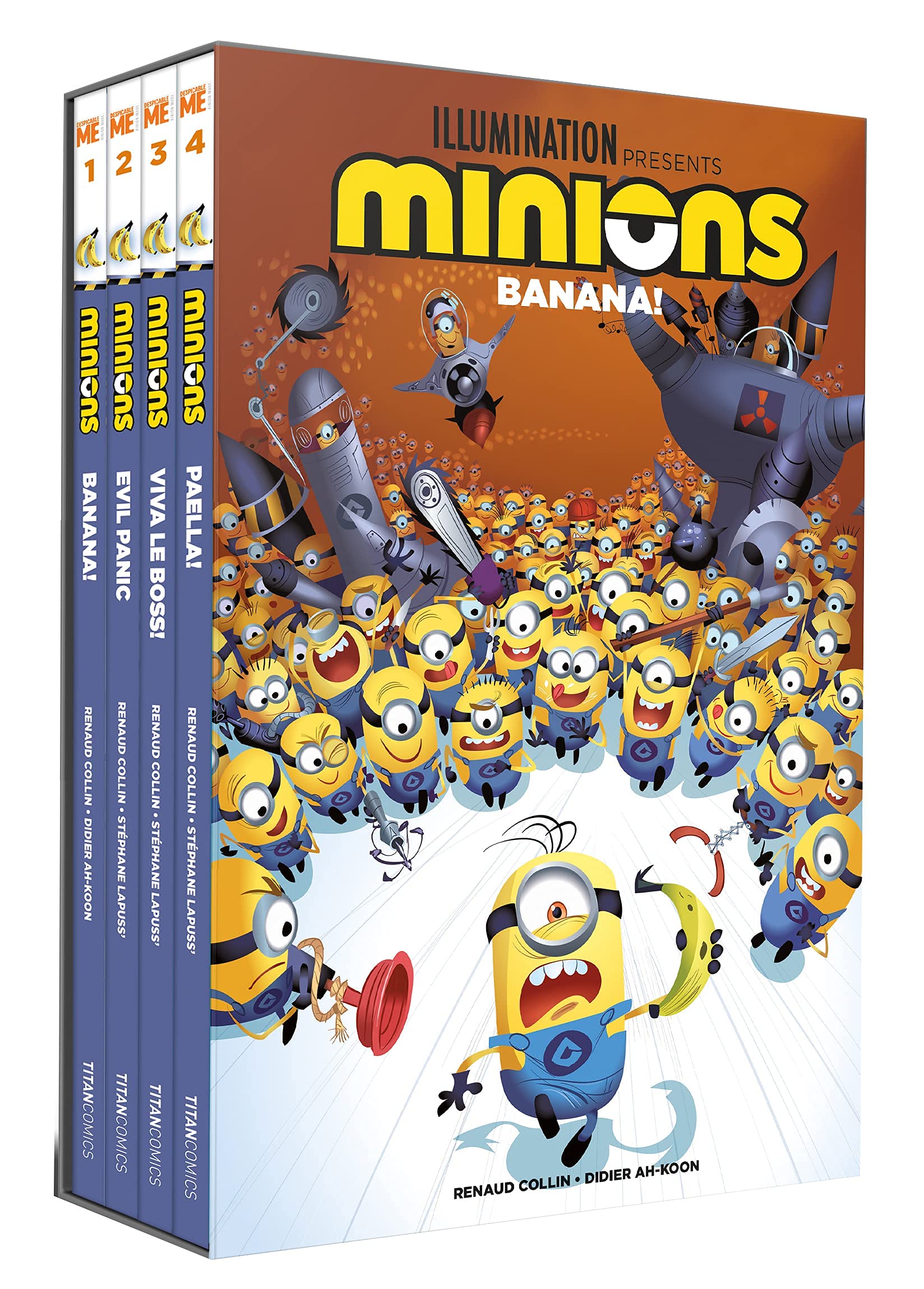 Despicable Me Minions Banana Series Volumes 1 - 4 Graphic Novel Books Collection Set - Lets Buy Books