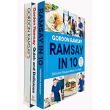 Gordon Ramsay Quick & Delicious, Ramsay in 10, Ultimate Cookery Course 3 Books Set - Lets Buy Books