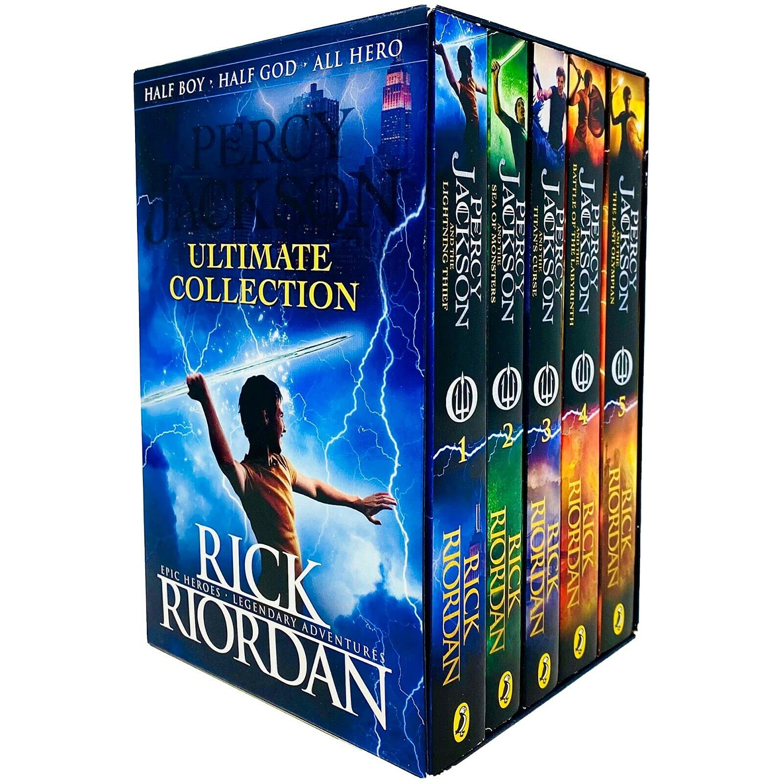 Percy Jackson Ultimate Collection 5 Books Box Set by Rick Riordan Paperback - Lets Buy Books