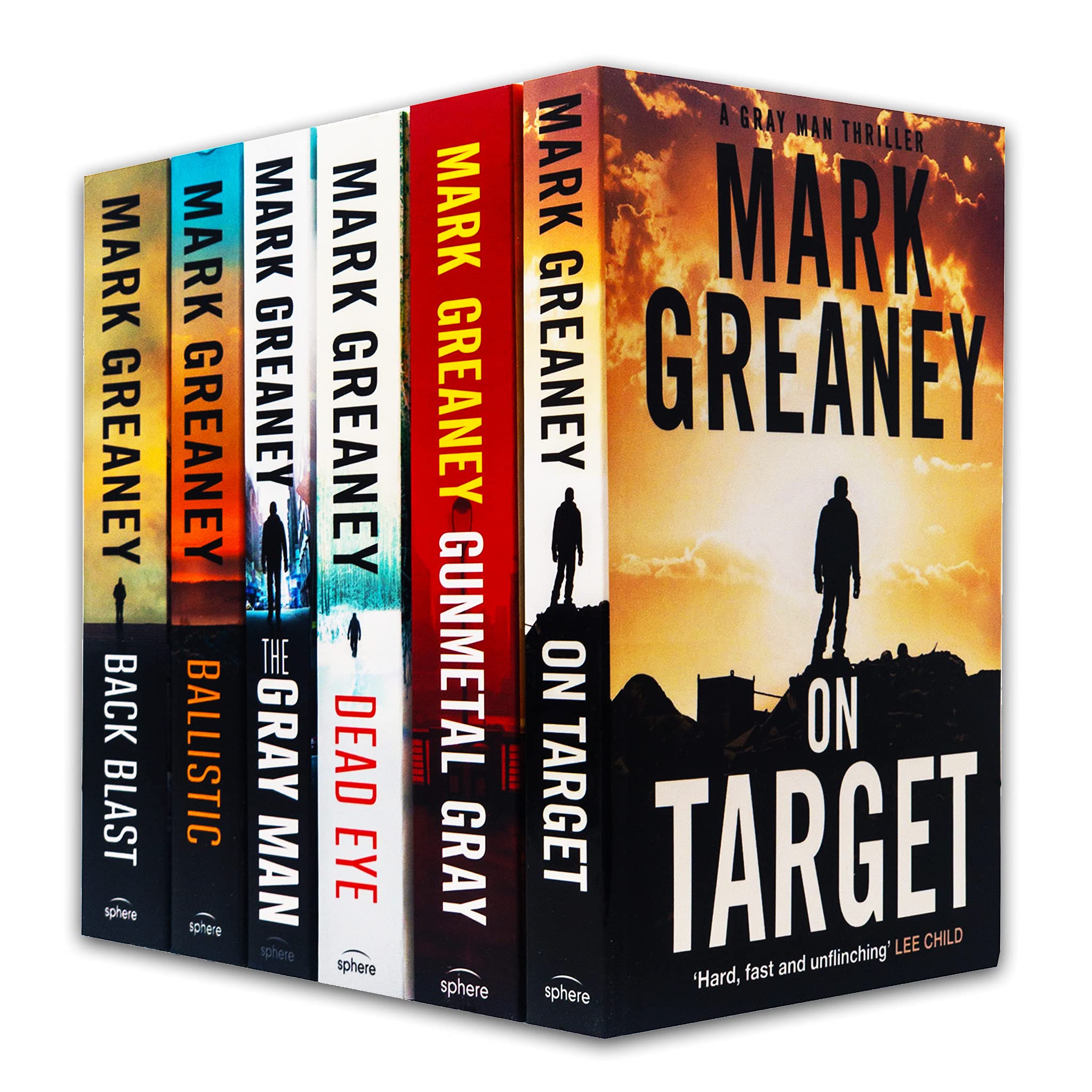 Mark Greaney Gray Man Trilogy 6 Books Collection Set (Back Blast, Dead Eye) NEW - Lets Buy Books