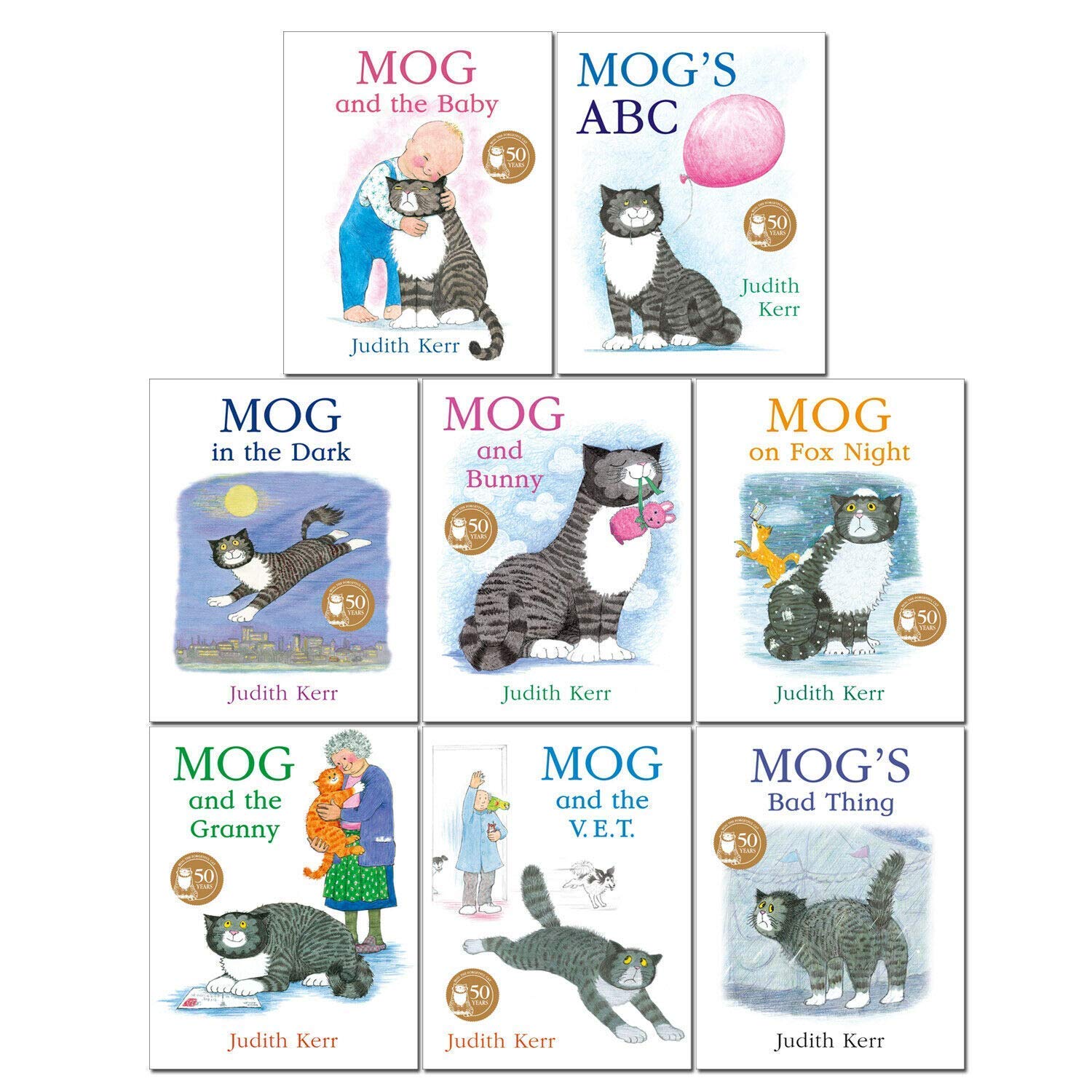 Mog The Cat Books Series 8 Books Collection Set By Judith Kerr Paperback (Mog’s ABC) - Lets Buy Books