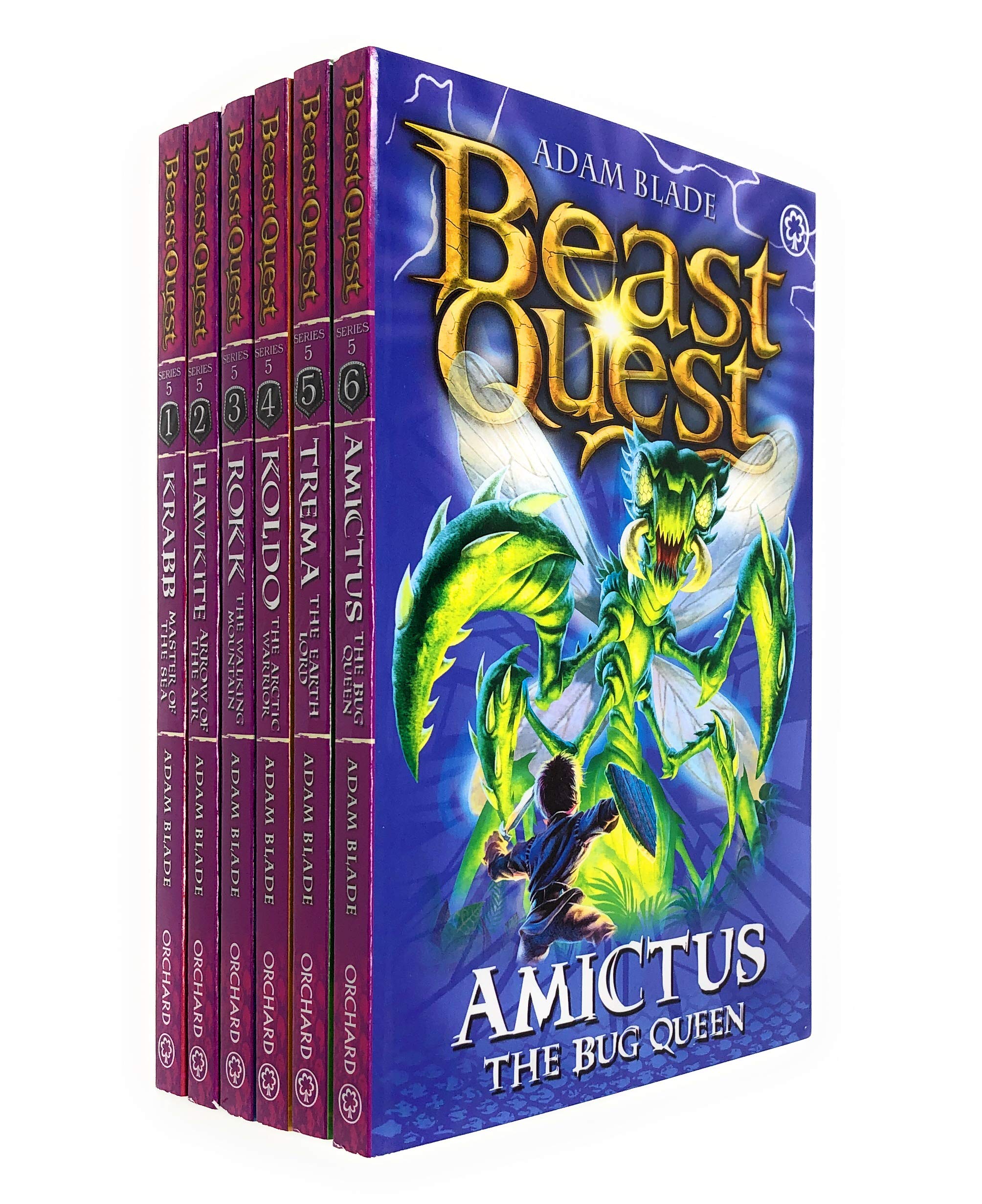 Beast Quest Series 5 Collection 6 Books Set by Adam Blade, Walking Mountain Paperback - Lets Buy Books