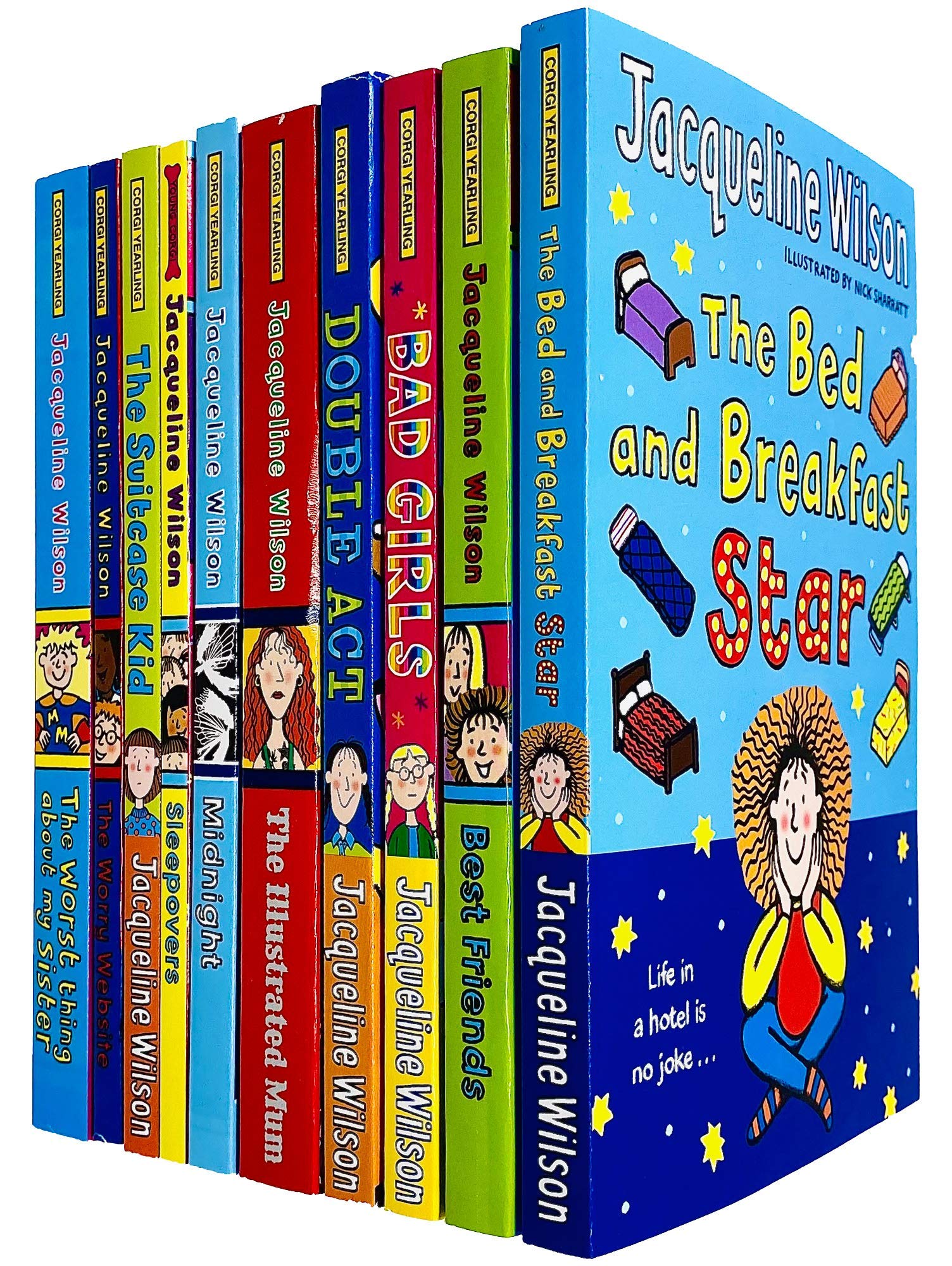 Jacqueline Wilson 10 Books Collection Set Sleepovers, Midnight Paperback - Lets Buy Books