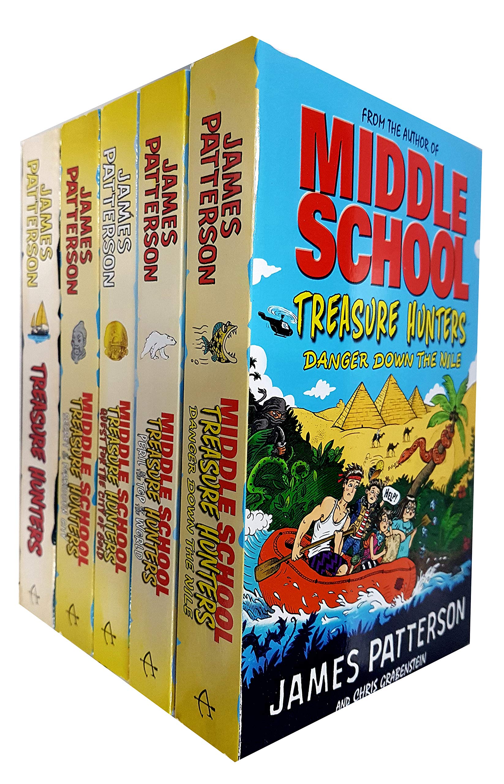 Middle School Treasure Hunters Series Collection 5 Books Set by James Patterson - Lets Buy Books