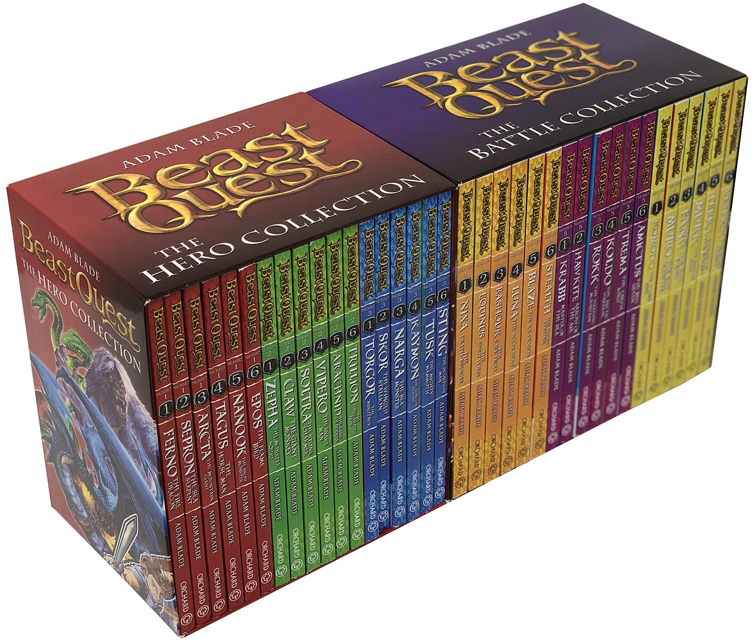 Beast Quest The Hero Collection & The Battle Collection (Series 1 - 6) 36 Books Box Set - Lets Buy Books