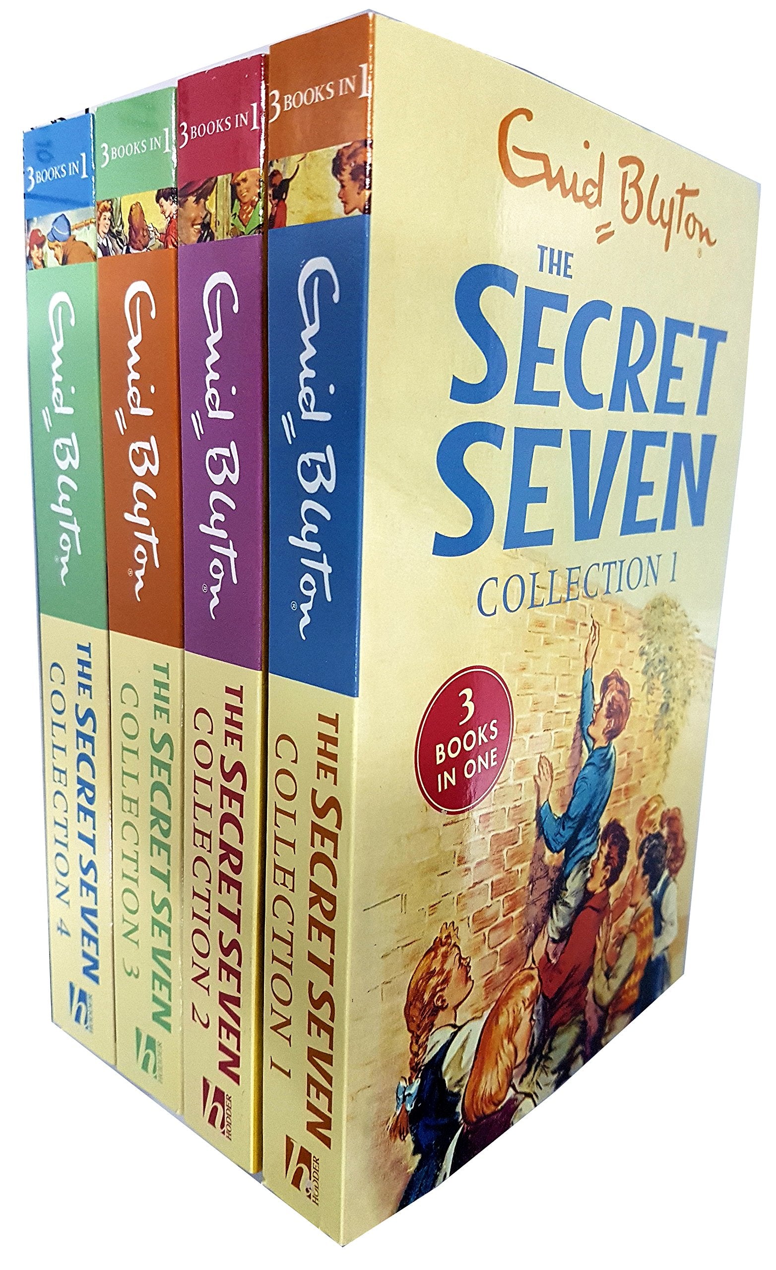 Enid Blyton The Secret Seven 12 Story Collection in 4 Books Set 3 in 1 Paperback - Lets Buy Books