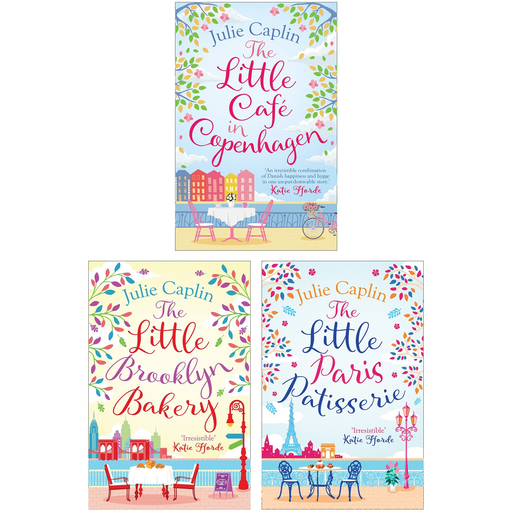 Julie Caplin Romantic Escapes 3 Books Collection Set (The Little Café in Copenhagen) - Lets Buy Books