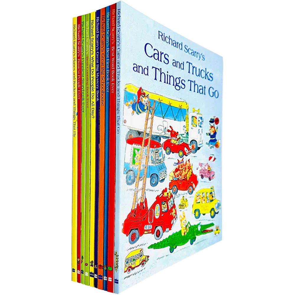 Richard Scarry Collection 10 Books Set Best First Book Ever, Great Big Mystery Book - Lets Buy Books