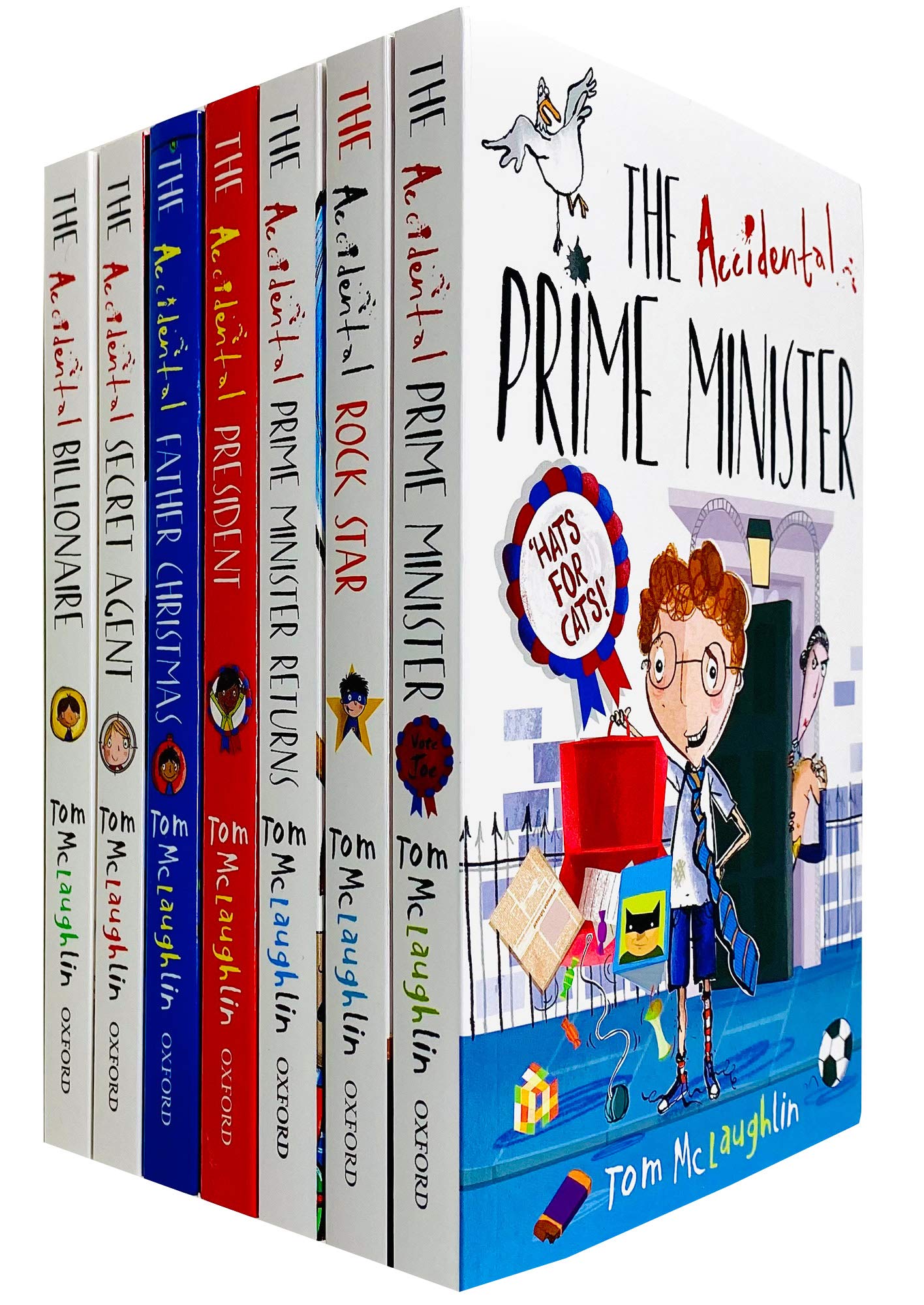 The Accidental Series by Tom McLaughlin 7 Books Collection Set - Paperback - Ages 9-12 - includes The Accidental Secret Agent