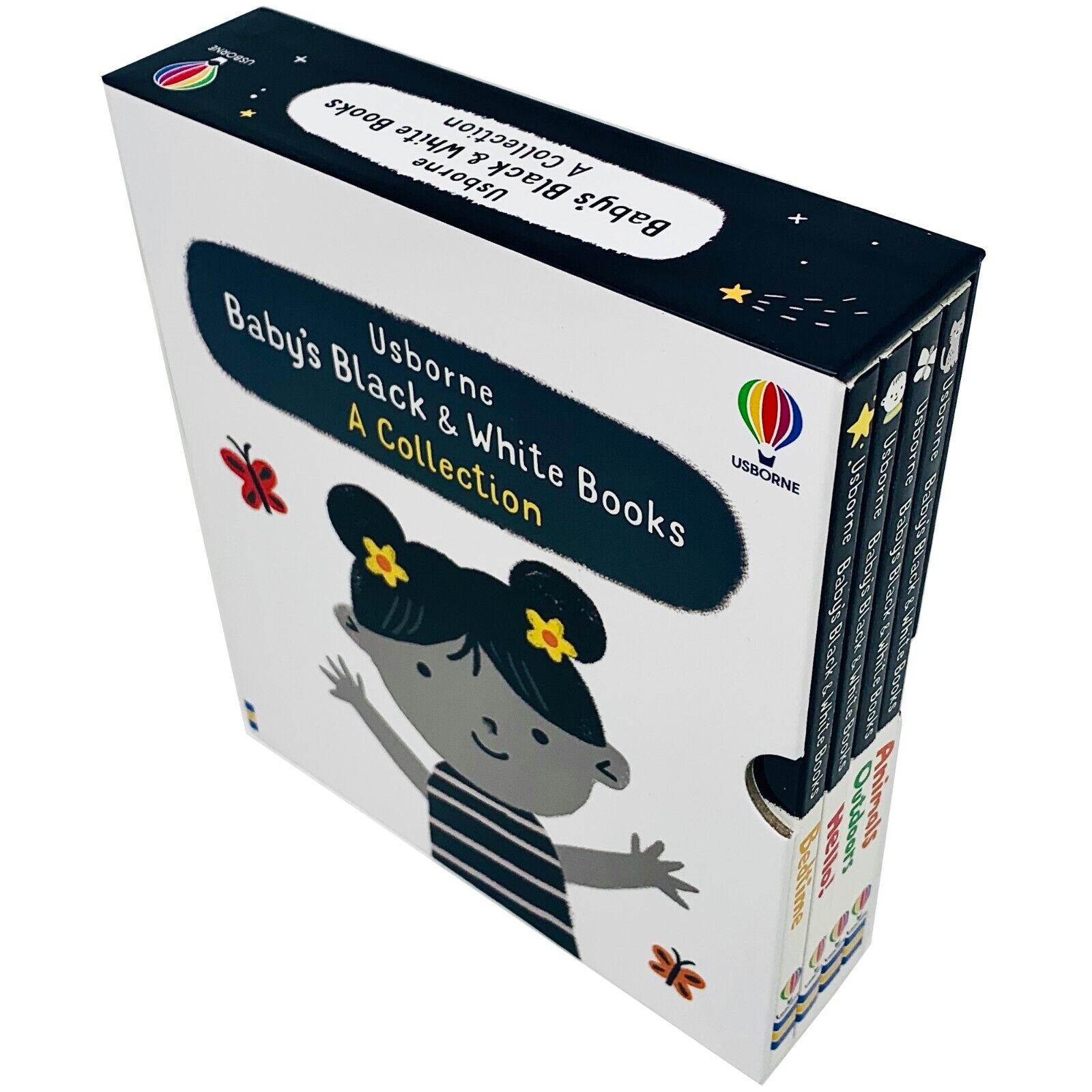 Baby's Black and White Books box set - Animals, Outdoors, Hello!, Bedtime board books by Mary Cartwright