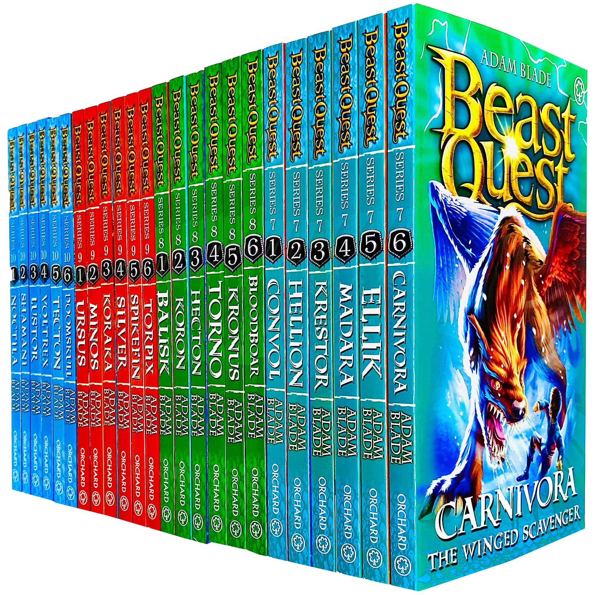 Beast Quest Series 7-10 24 Books Collection Set by Adam Blade - Paperback - Ages 7-9 - Noctila, Doomskull, Ursus, Torpix and more