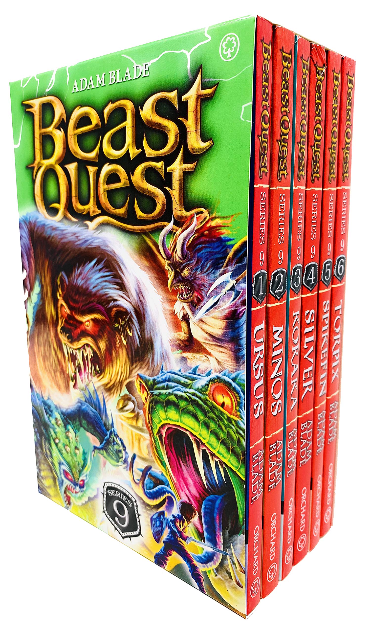 Beast Quest Series 9: The Warlock's Staff 6 Books Collection Set by Adam Blade - Ursus, Minos, Koraka, Silver, Spikefin, Torpix - Paperback - Ages 7-9