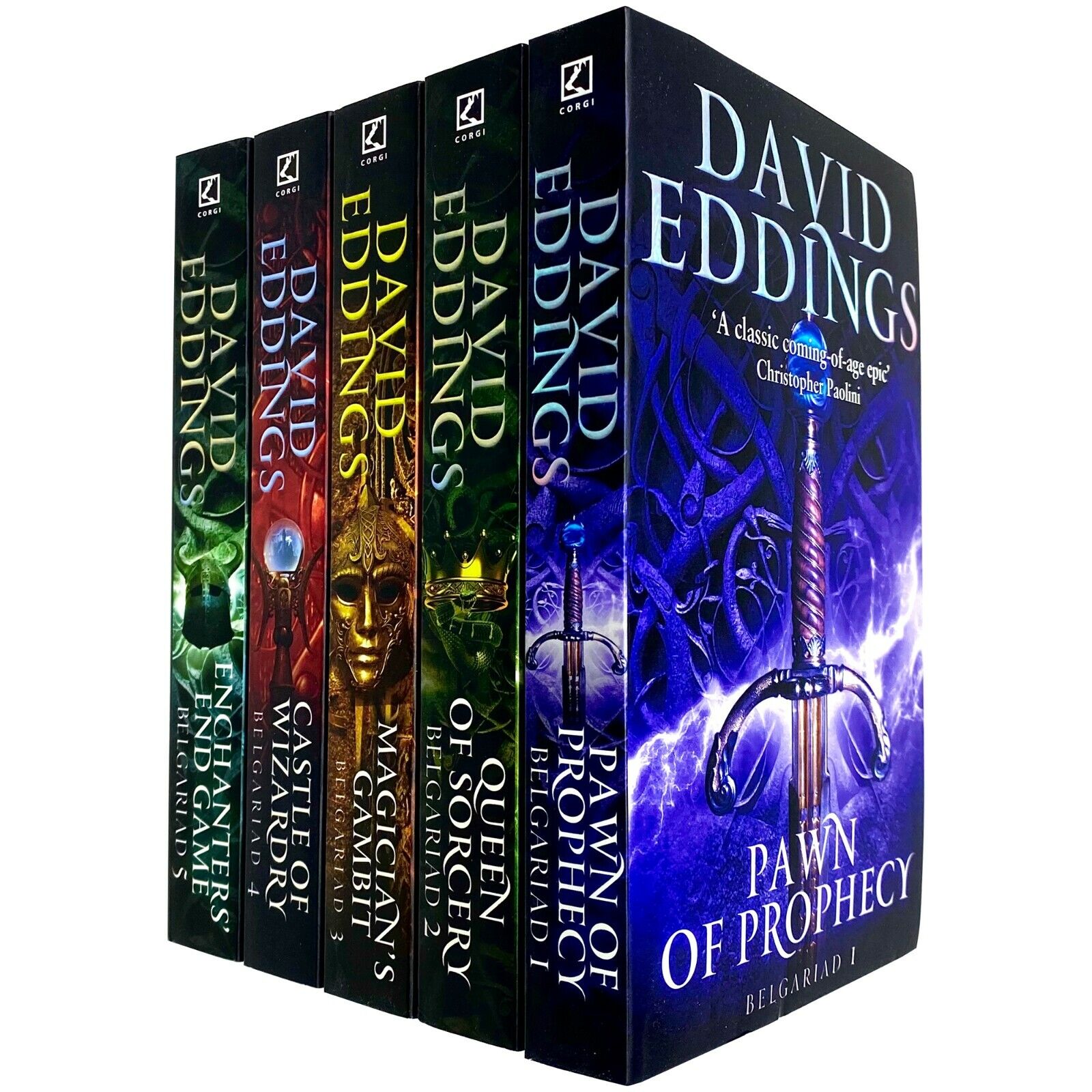 The Belgariad 5 Books Collection Set by David Eddings - Paperback Fantasy Series featuring Pawn of Prophecy
