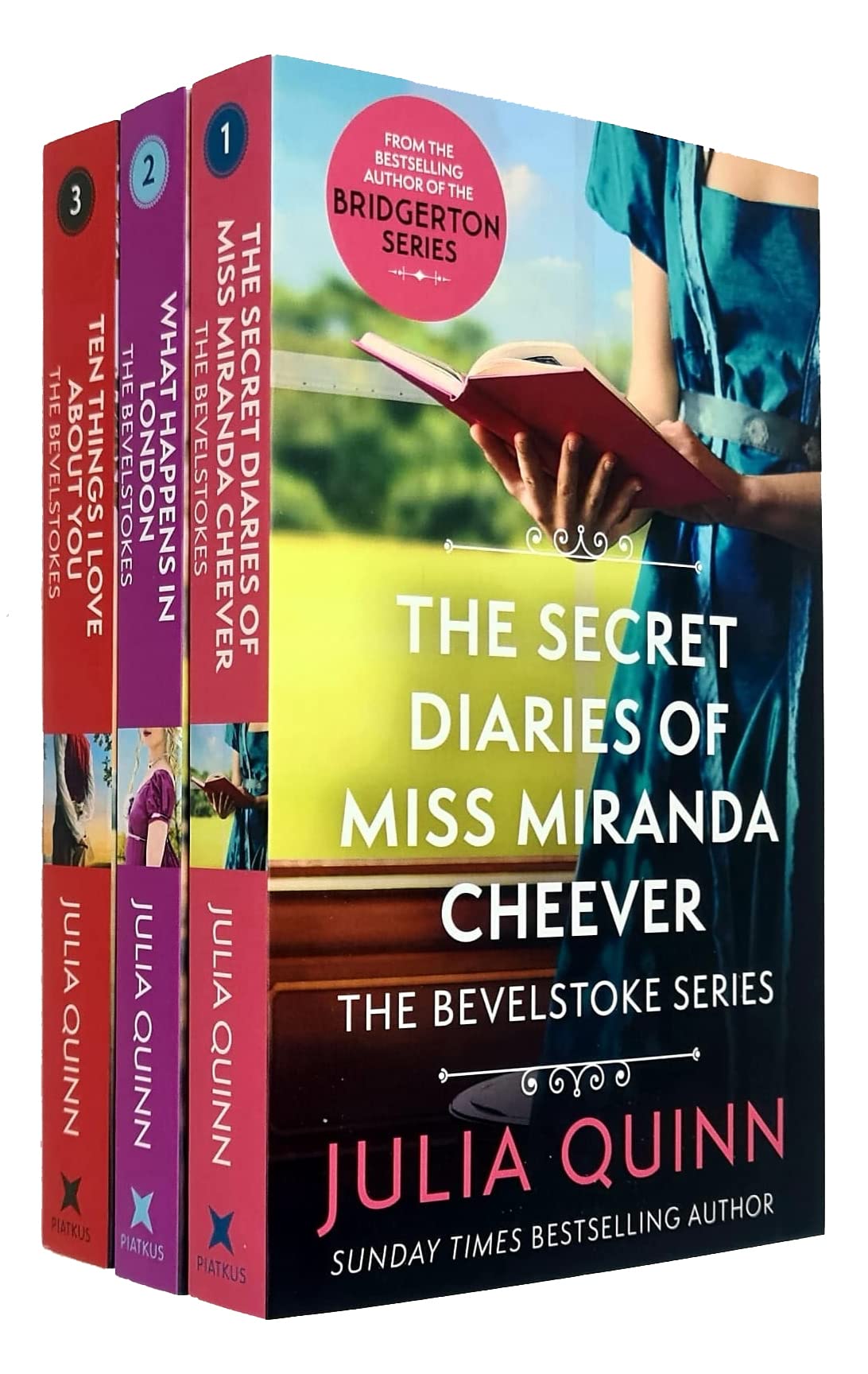 Bevelstoke Series 3 Books Collection Set by Julia Quinn Paperback - The Secret Diaries of Miss Miranda Cheever, What Happens in London, Ten Things I Love About You