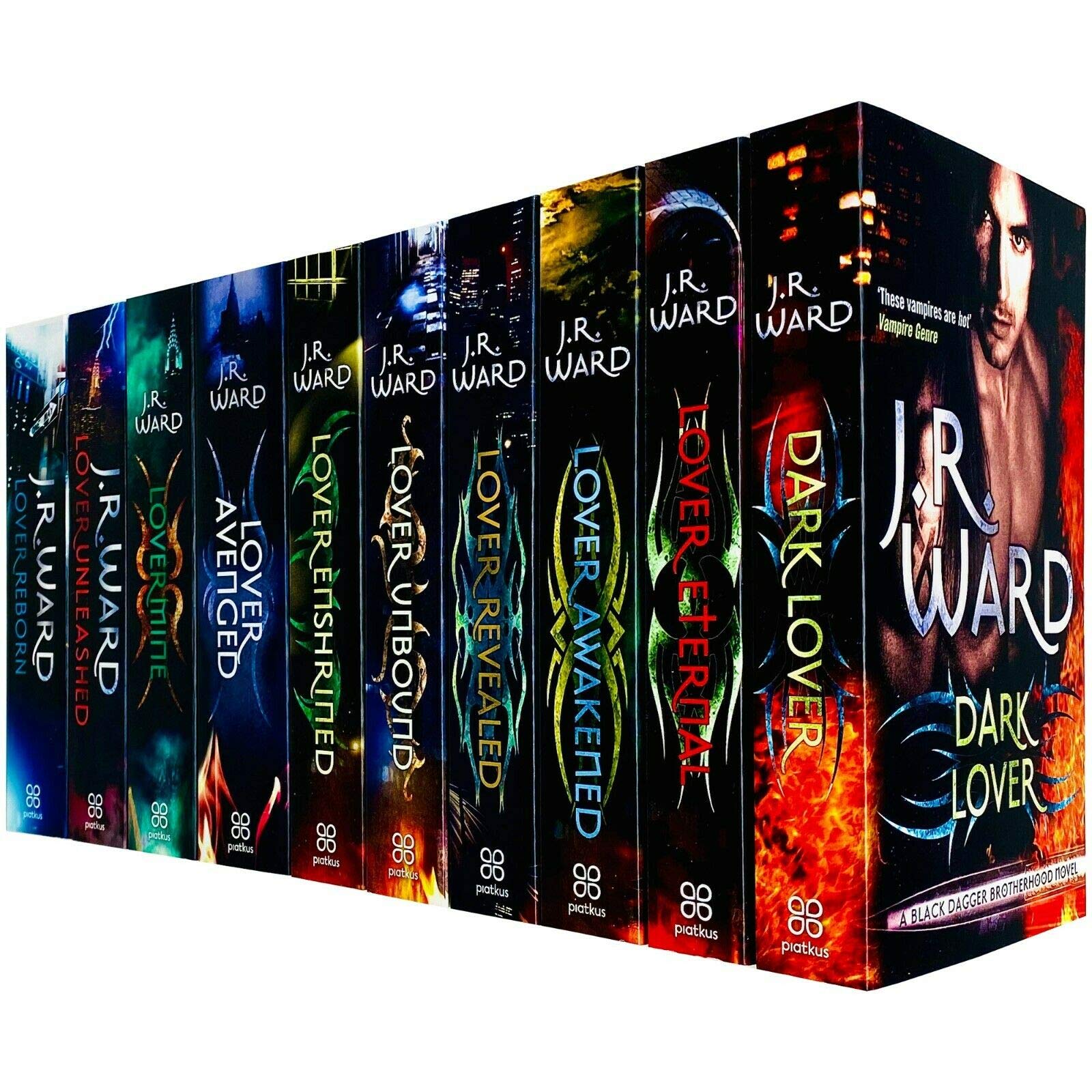 Black Dagger Brotherhood World Series Books 1-10 Collection Set by J.R. Ward - Paperback - Dark Lover, Lover Eternal, Lover Awakened and more