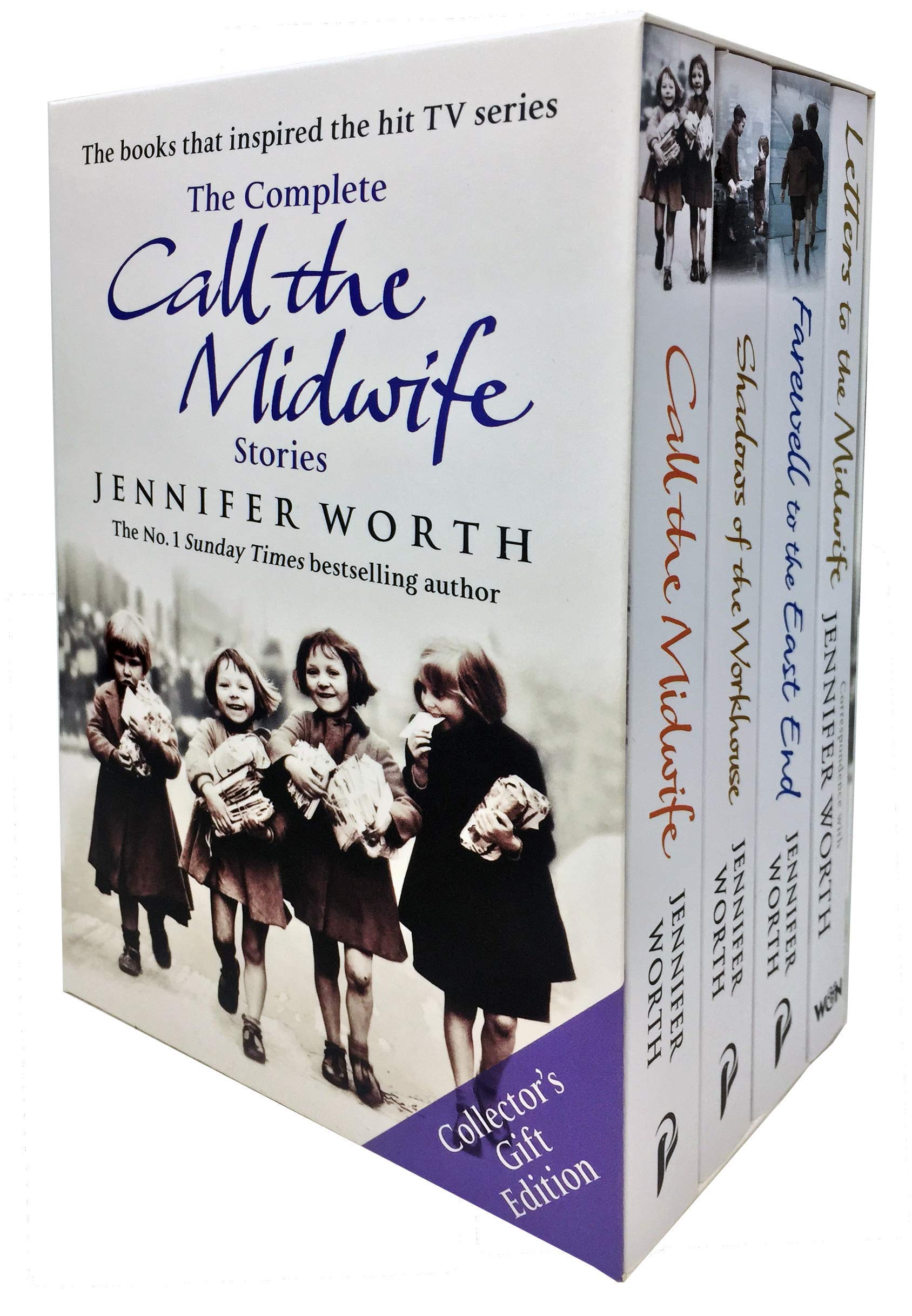 The Complete Call the Midwife Stories 4 Book Paperback Collection Set by Jennifer Worth - Call The Midwife, Shadows Of The Workhouse, Farewell To The East End, Letter to the Midwife