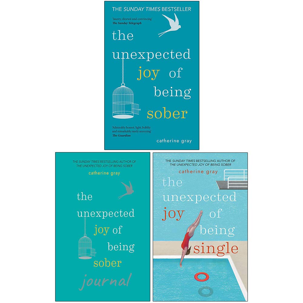 Catherine Gray Unexpected Joy 3 Books Collection Set paperback cover detail - sobriety and wellbeing non fiction