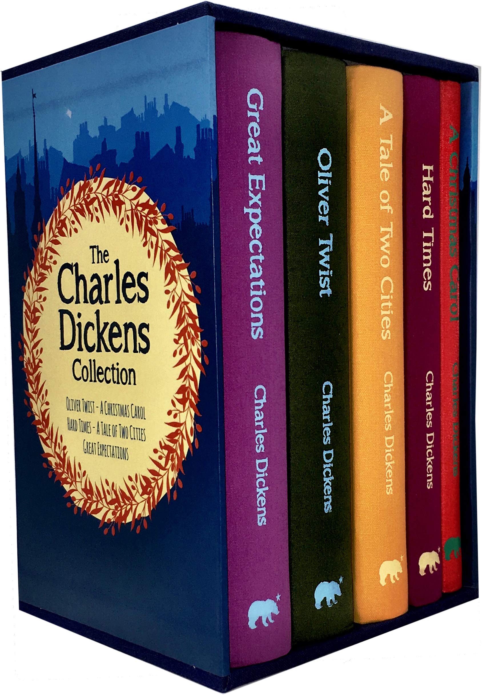 Charles Dickens 5 Books Collection Box Set - Oliver Twist, A Christmas Carol, Hard Times, A Tale of Two Cities, Great Expectations - Hardback Classic Fiction - Lets Buy Books