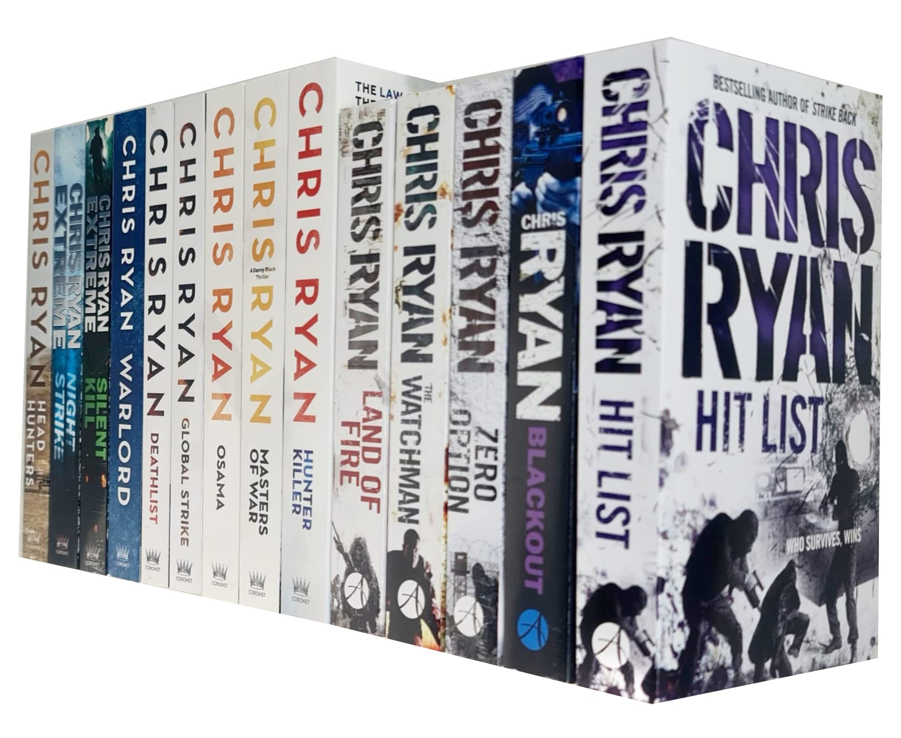 Chris Ryan Collection 14 Books Set - Hit List, Blackout, Zero Option, The Watchman & more - Paperback thrillers