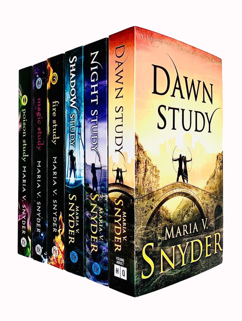 The Chronicles of Ixia 6 Books Collection Set by Maria V. Snyder - Paperback spines showing all six titles