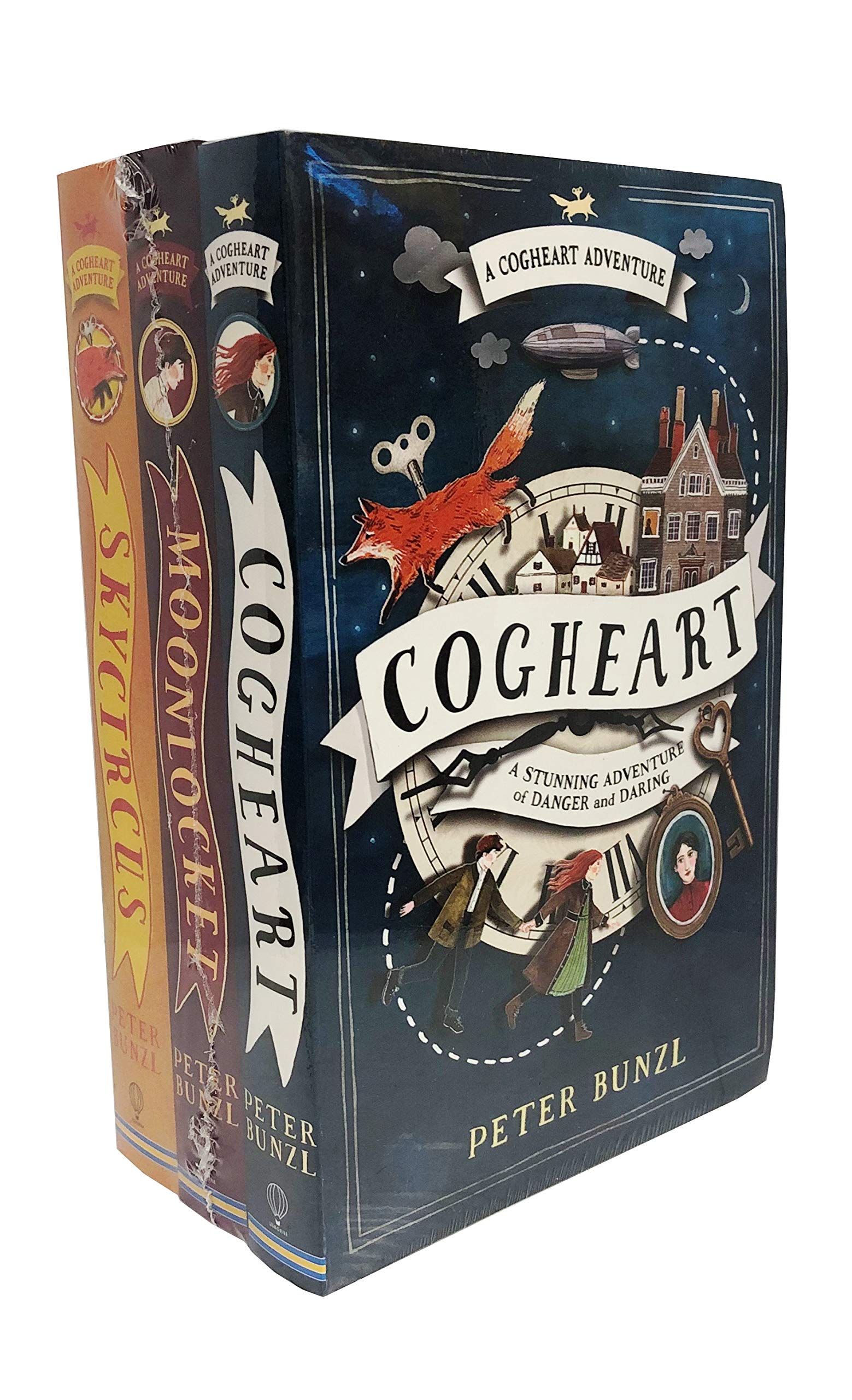 The Cogheart Adventures 3 Books Collection Set by Peter Bunzl - Cogheart, Moonlocket, Skycircus - Paperback steampunk adventure for ages 9-12
