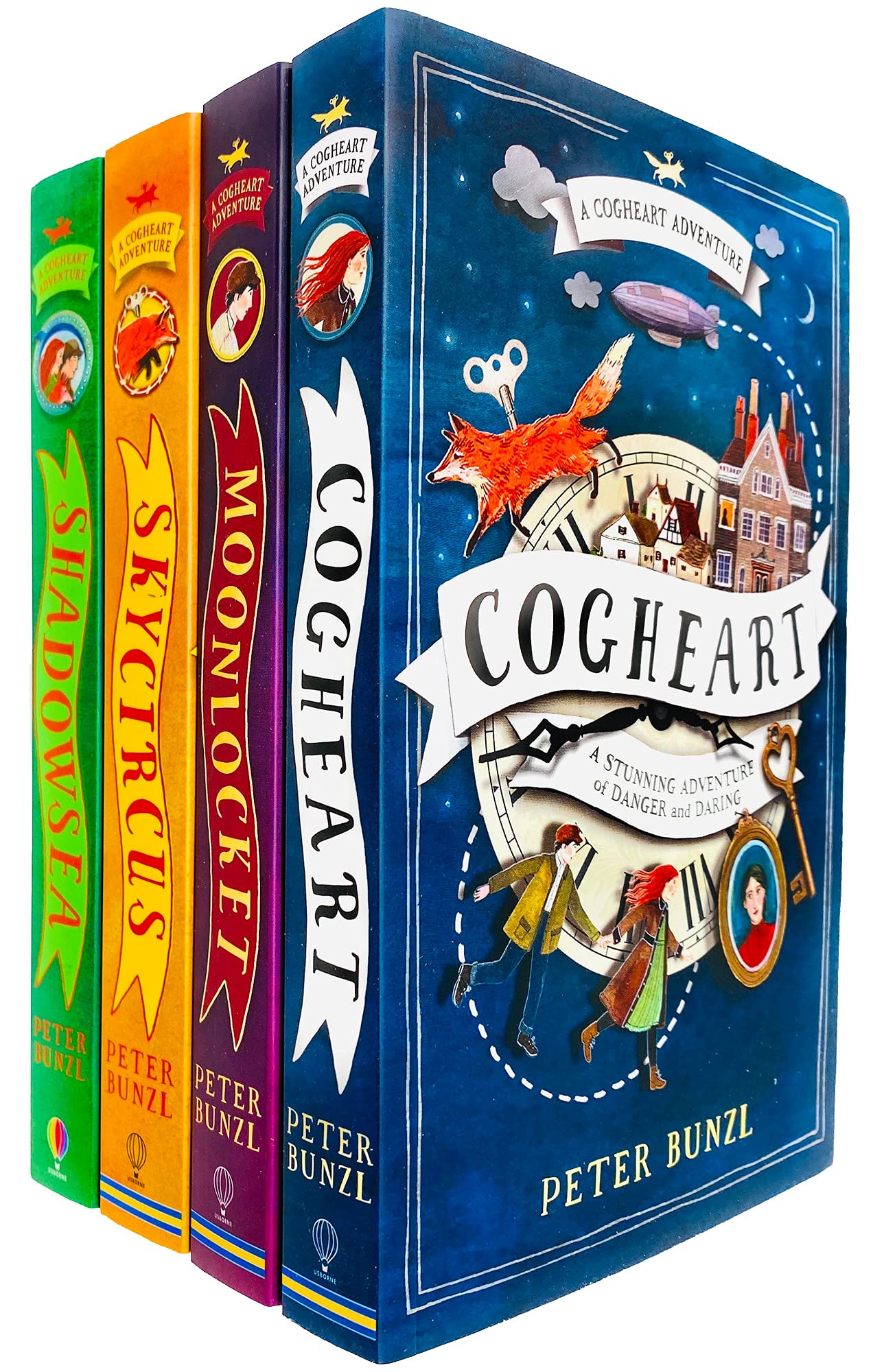 The Cogheart Adventures 4 Books Collection Set by Peter Bunzl - Cogheart, Moonlocket, Skycircus, Shadowsea - Paperback Ages 9-12