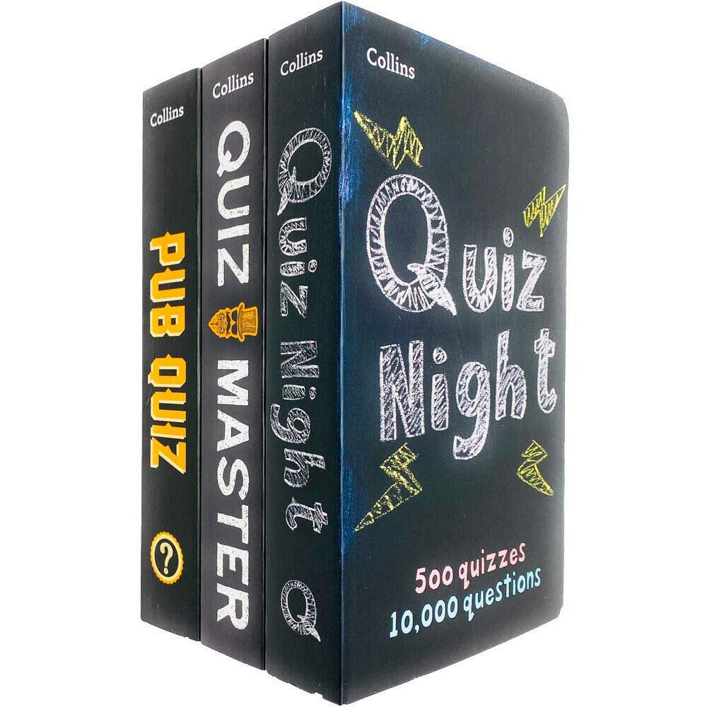 Collins Quiz Puzzles 3 Books Collection Set by Chris Bradshaw - Collins Quiz Night, Collins Quiz Master, Collins Pub Quiz - Paperback