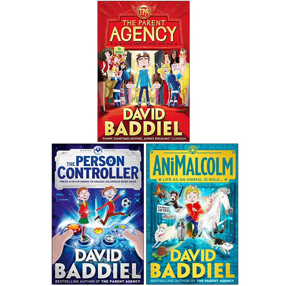 David Baddiel 3 Books Collection Set - The Parent Agency, The Person Controller & AniMalcolm - Paperback - Children's Fiction Ages 8-12