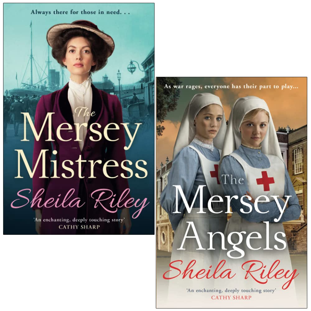 Dockside Saga by Sheila Riley 2 Books Paperback Collection Set - The Mersey Mistress and The Mersey Angels - Liverpool Historical Fiction