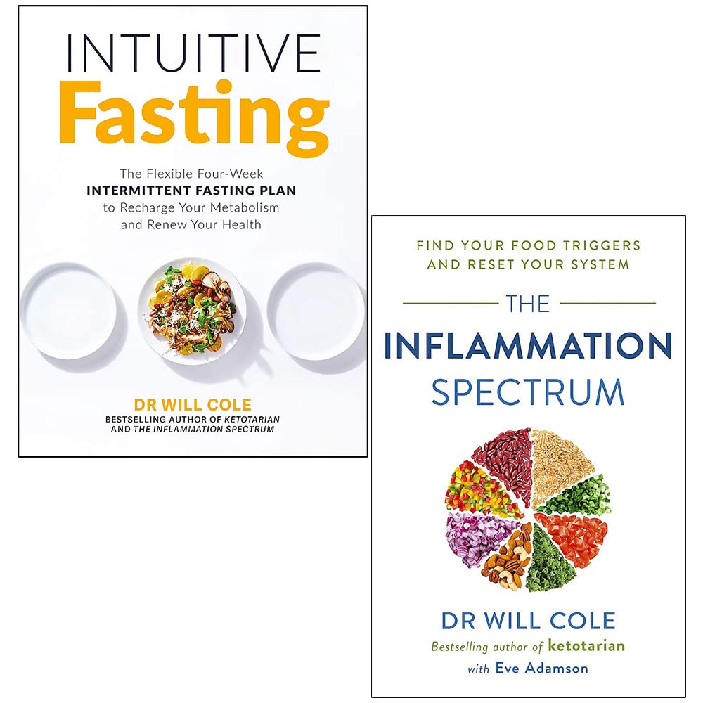 Dr Will Cole 2 Books Collection Set - Intuitive Fasting and The Inflammation Spectrum - Paperback Non Fiction