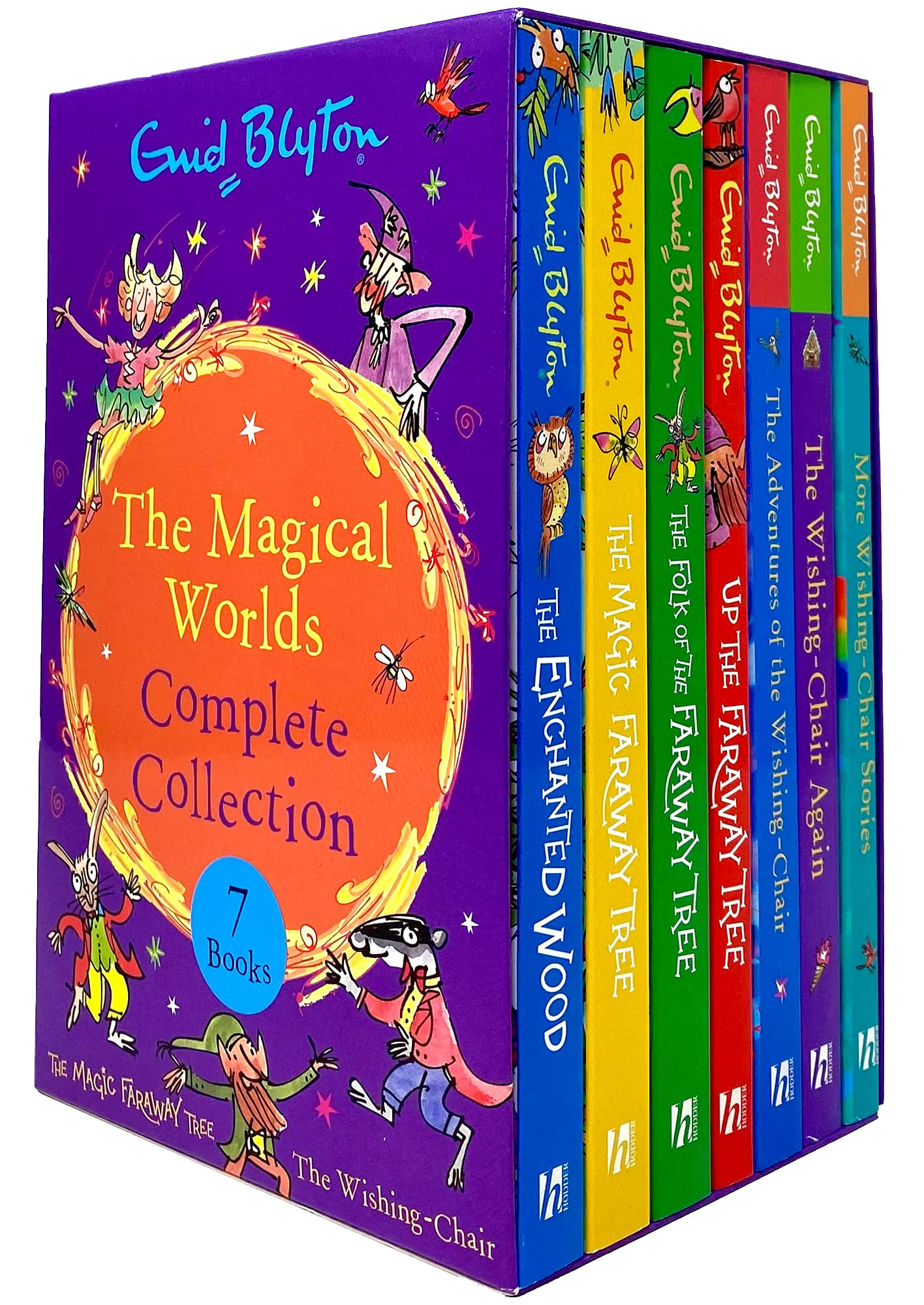 Enid Blyton The Magical Worlds Complete Collection 7 Books Box Set - Faraway Tree & Wishing-Chair Paperback Set - Ages 7-9