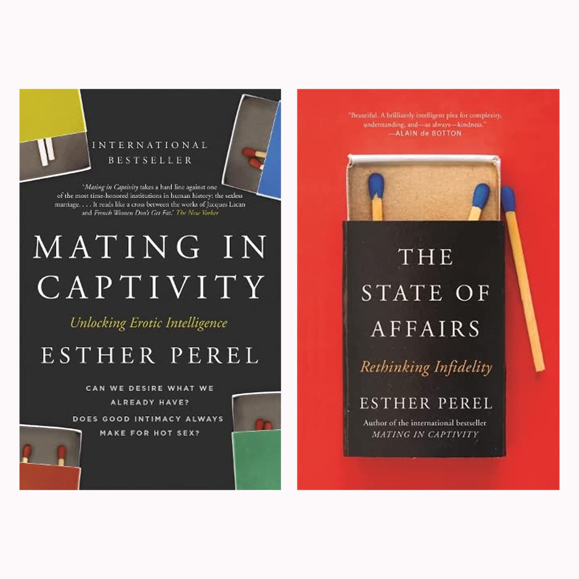 Esther Perel 2 book paperback set - Mating in Captivity and The State of Affairs - back cover