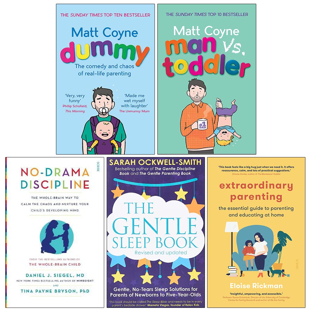Extraordinary Parenting, Dummy, Man Vs. Toddler, No-Drama Discipline and The Gentle Sleep Book - 5 Books Parenting Collection Set, Paperback