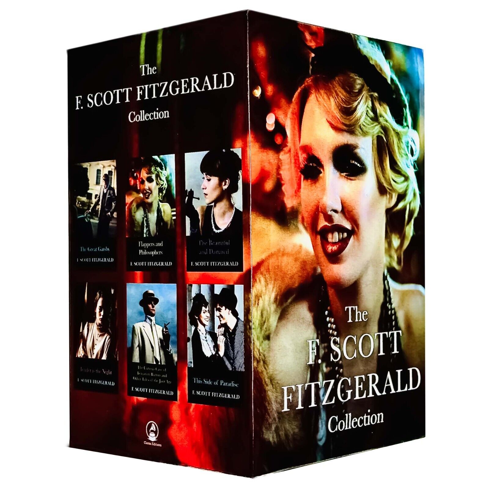 F. Scott Fitzgerald 6 Books Collection Set cover close-up showing The Great Gatsby paperback edition