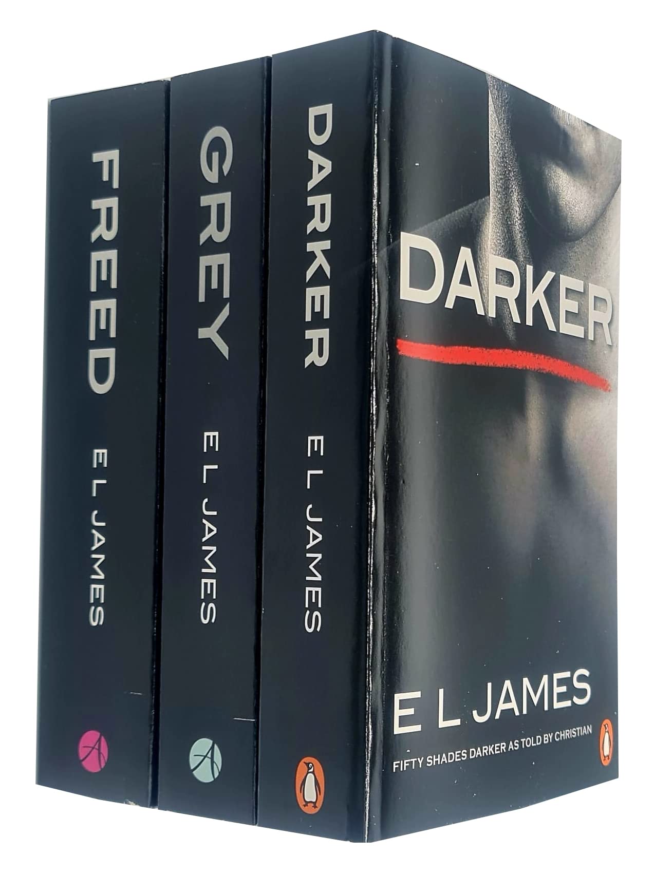 Fifty Shades as Told by Christian Trilogy - Grey, Darker, Freed 3 Book Paperback Set by E L James