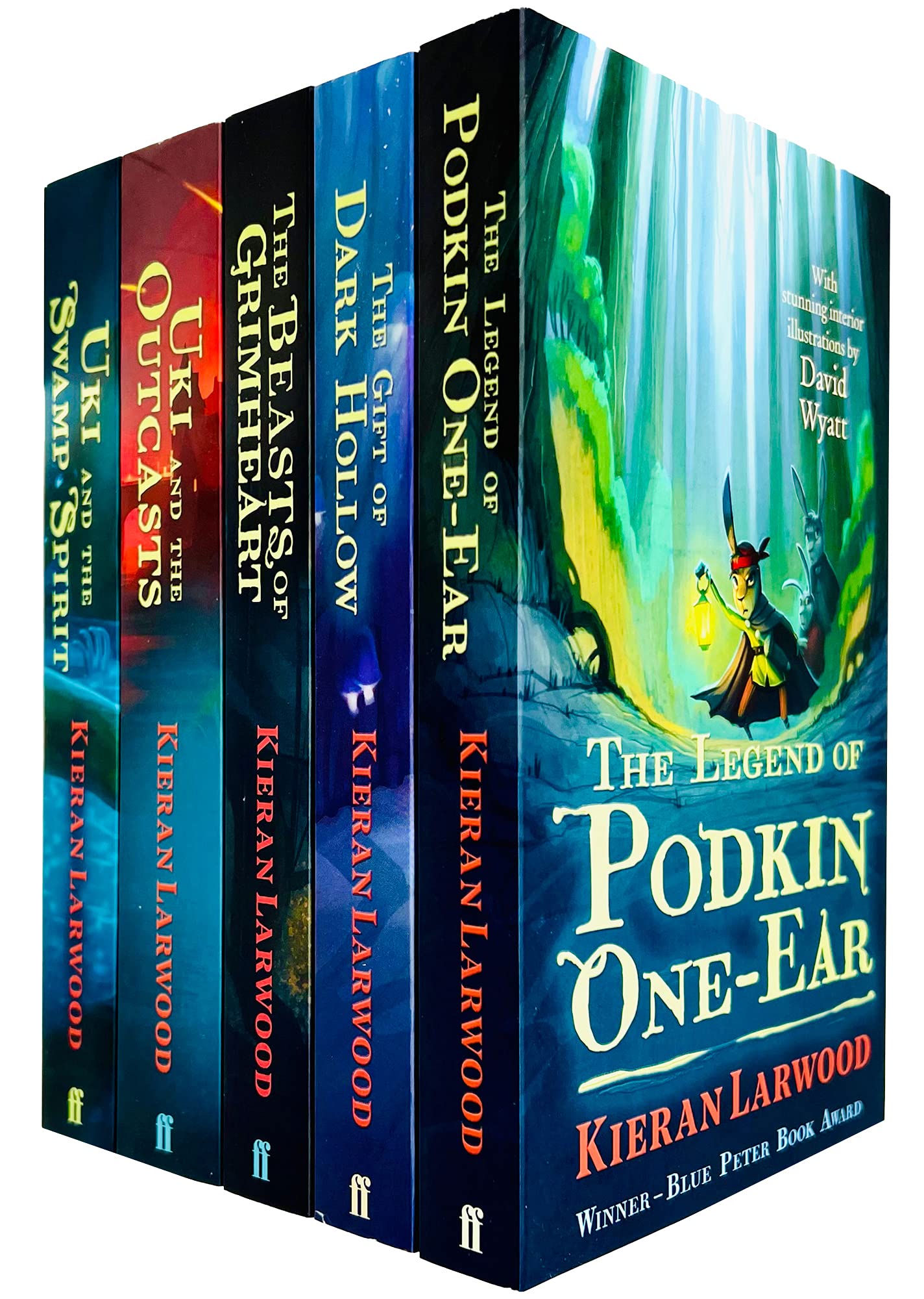 The Five Realms Series by Kieran Larwood - 5 Book Paperback Collection Set - Podkin One-Ear, Uki and the Outcasts - Ages 9-12