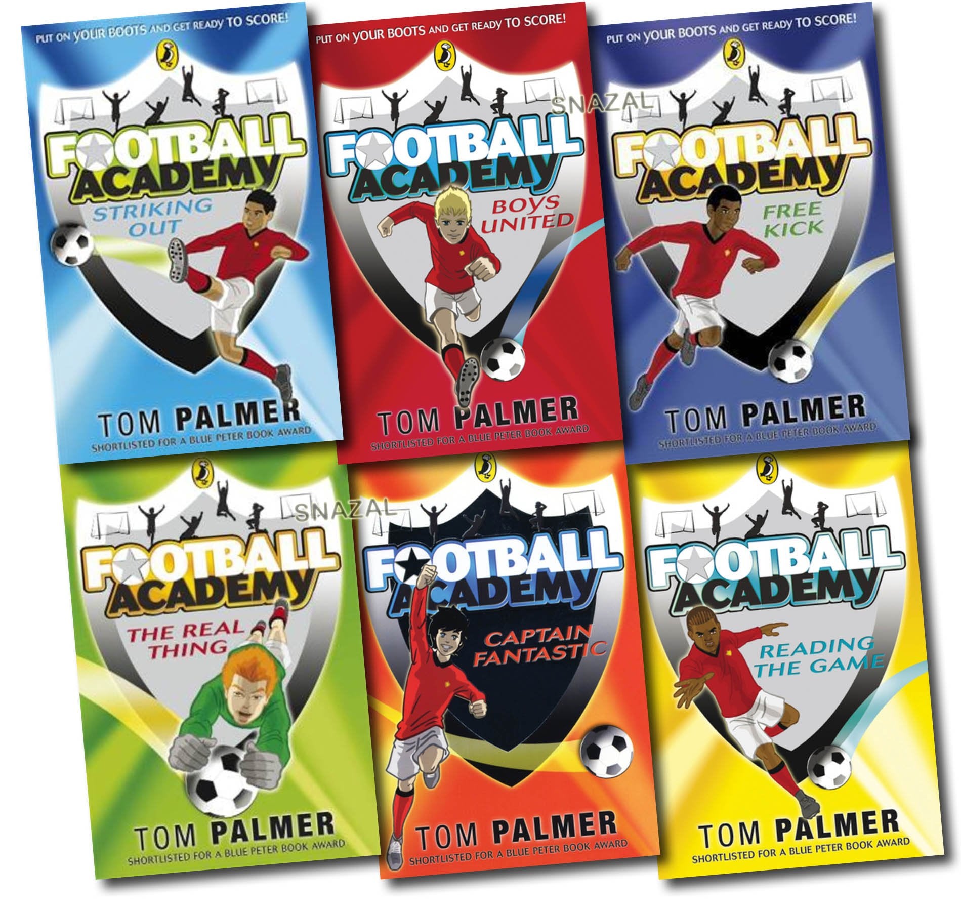 Football Academy Series 6 Books Collection Set by Tom Palmer - Striking Out, Boys United, Captain Fantastic and more - Paperback Ages 7-9