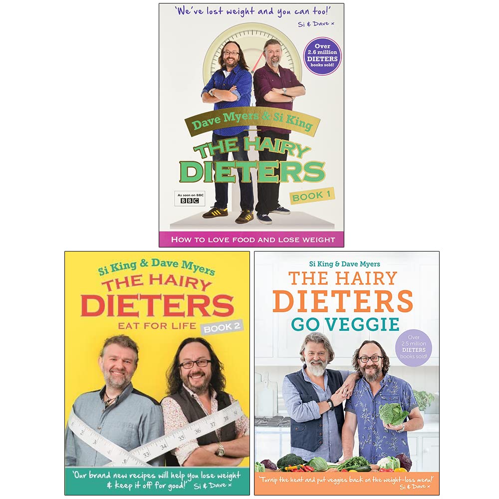 The Hairy Dieters 3 Books Collection Set by Si King & Dave Myers (Hairy Bikers) - How to Love Food and Lose Weight, Eat for Life and Go Veggie - Paperback