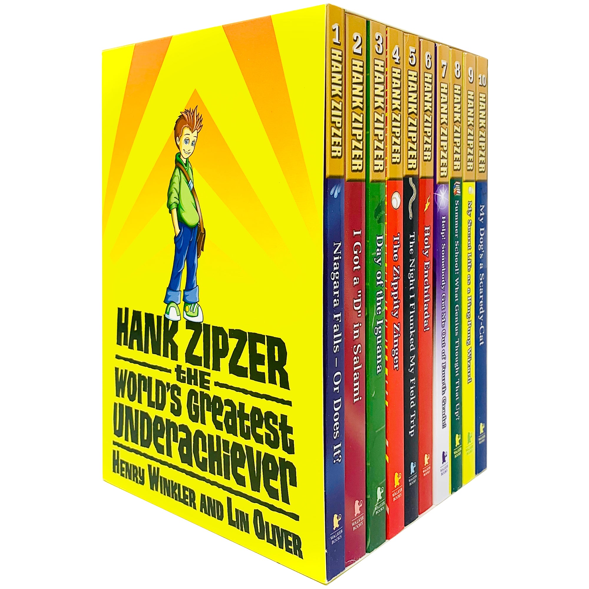 Hank Zipzer The World's Greatest Underachiever 10 Books Collection Set by Henry Winkler and Lin Oliver - Paperback Slipcase - Ages 7-9