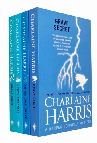 Harper Connelly Series Books 1-4 Collection Set by Charlaine Harris - Grave Sight, Grave Surprise, An Ice Cold Grave and Grave Secret - Paperback