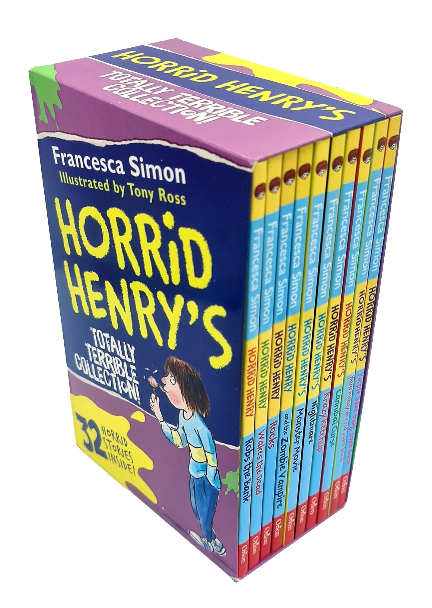 Horrid Henry's Totally Terrible Collection 10 Books Box Set by Francesca Simon - Paperback - Ages 7-11
