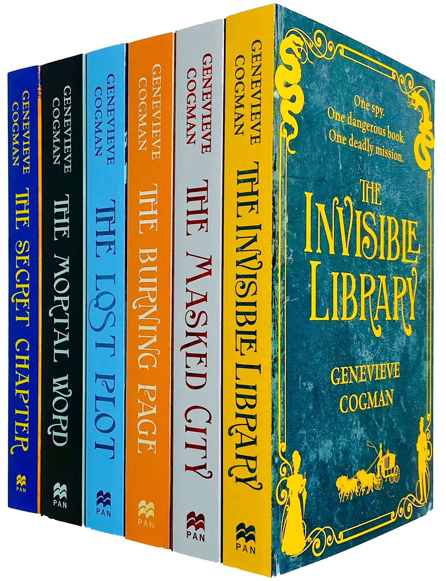 The Invisible Library series by Genevieve Cogman - 6 books paperback collection set including The Invisible Library, The Masked City, The Burning Page, The Lost Plot, The Mortal Word and The Secret Chapter