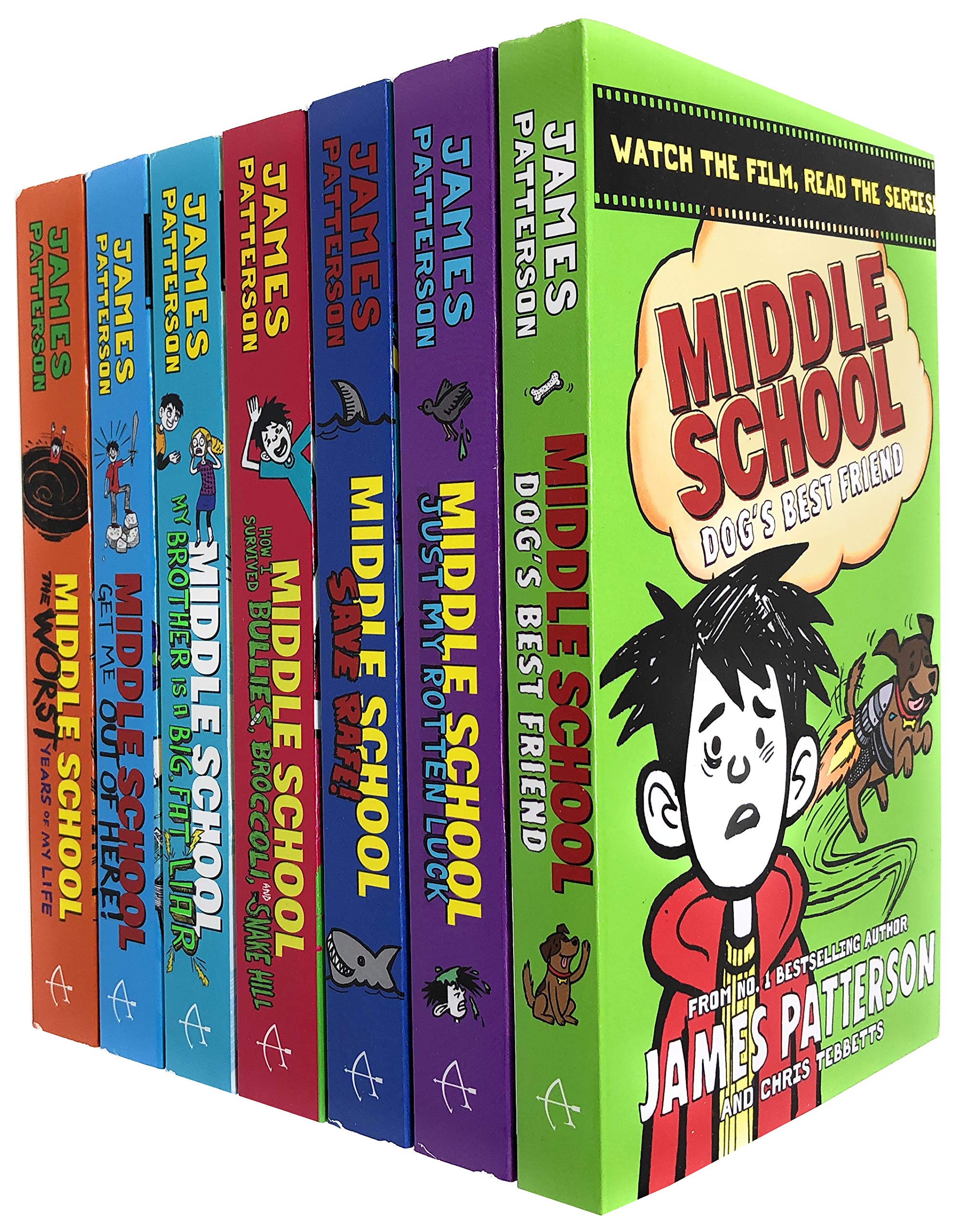 James Patterson Middle School 7 Books Collection Set - Rafe Khatchadorian Series - Ages 9-12 - Paperback