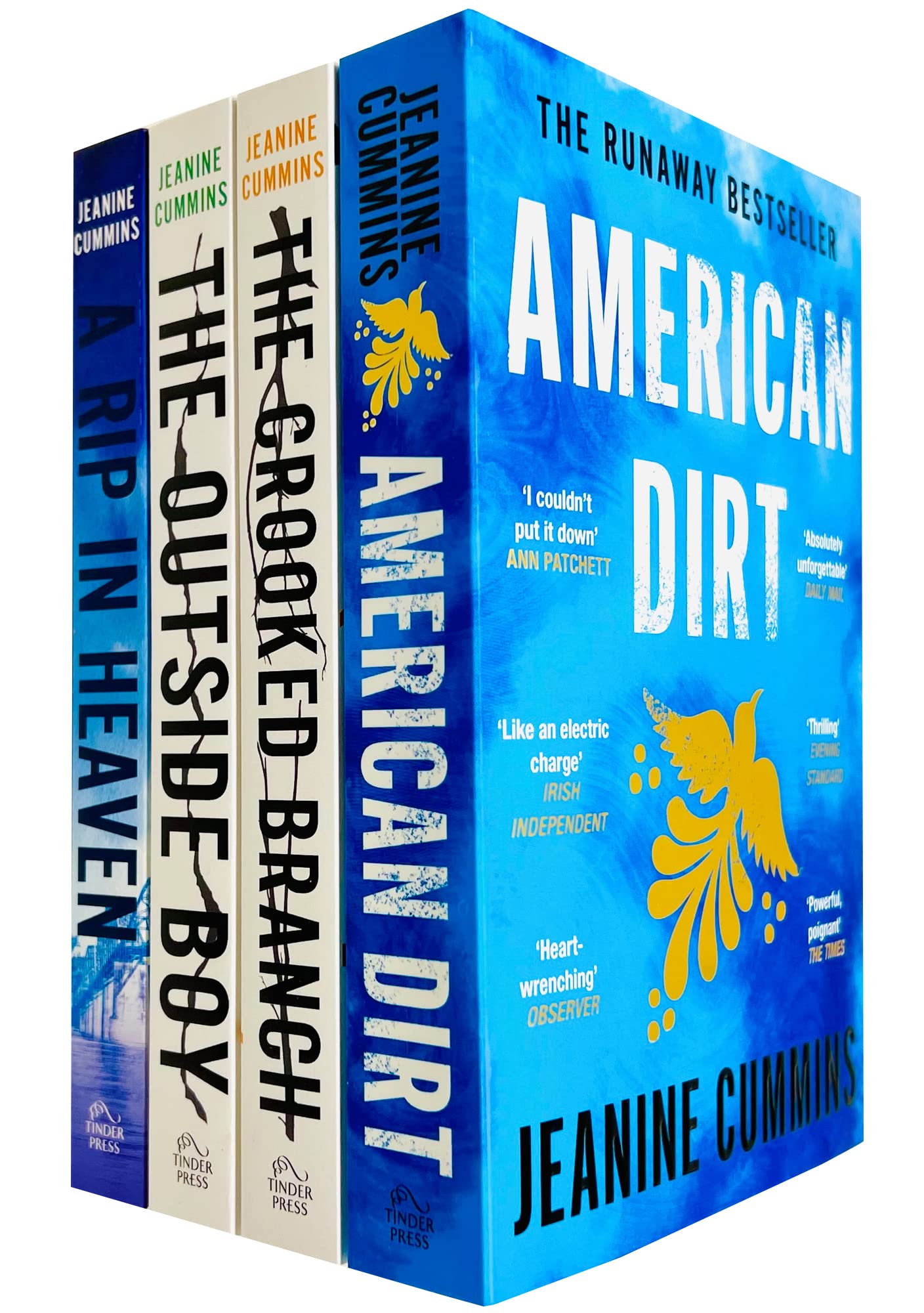 Jeanine Cummins 4 Books Collection Set - American Dirt, The Crooked Branch, The Outside Boy, A Rip in Heaven - Paperback