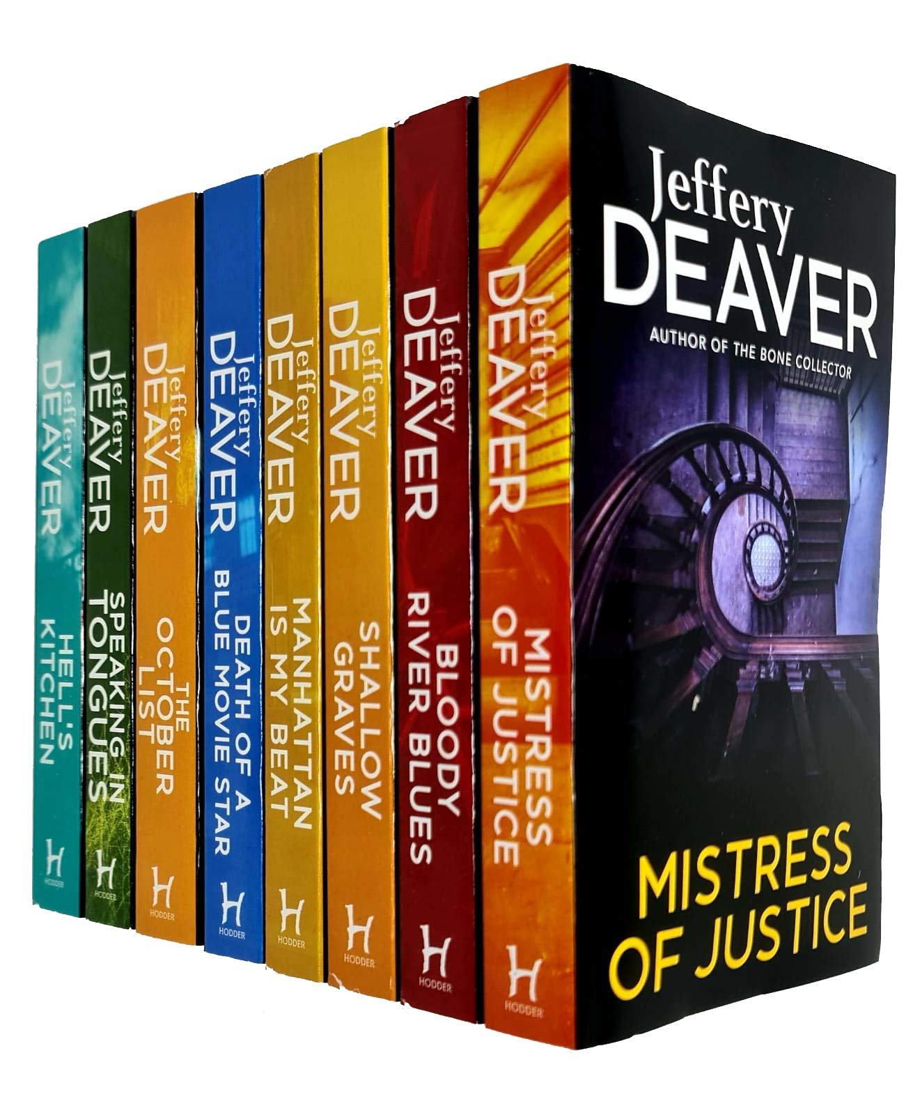 Jeffery Deaver Collection 8 Books Set paperback - Mistress of Justice, Bloody River Blues, Shallow Graves and more crime thrillers