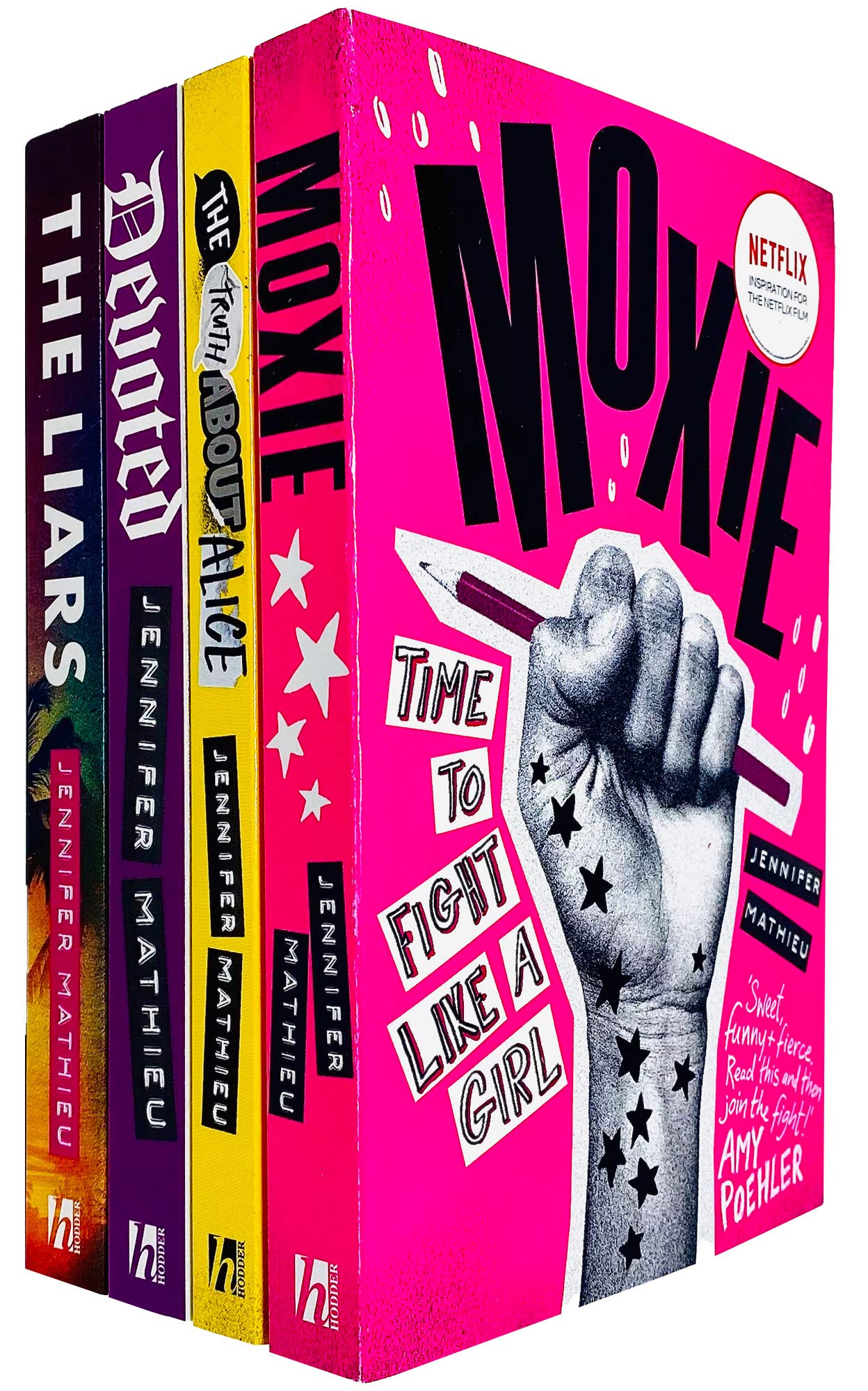 Jennifer Mathieu 4 Books Collection Set - Moxie, The Truth About Alice, Devoted & The Liars - Young Adult Paperback