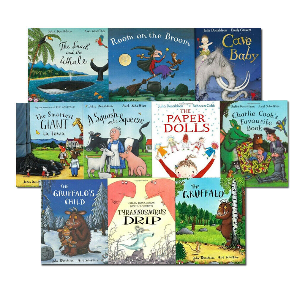 Julia Donaldson Picture Book Collection 10 Books Set featuring The Gruffalo - Paperback - Ages 3-7