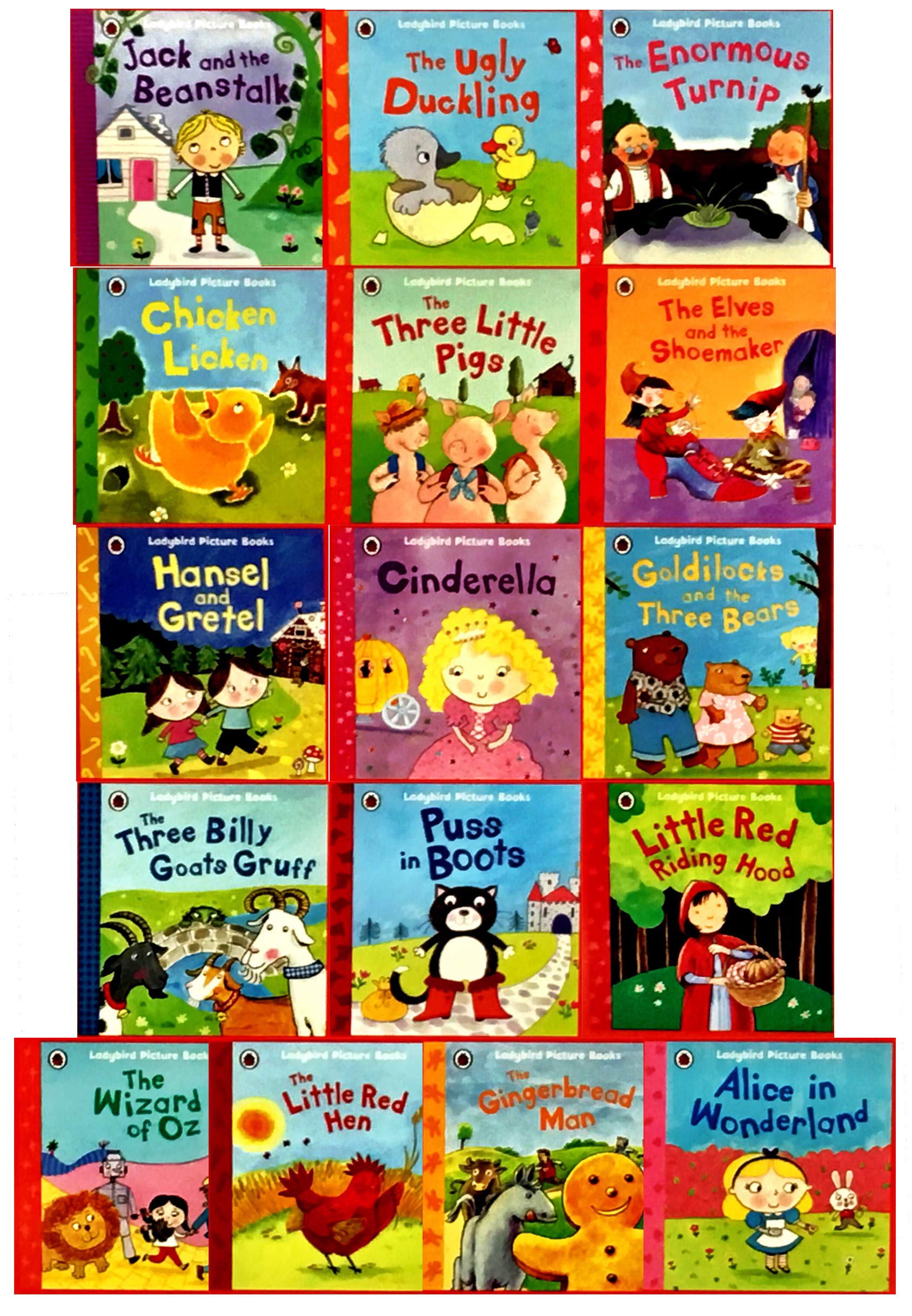 Ladybird Tales 16 Book Collection Set by Nicola Baxter including Cinderella, Puss in Boots and The Wizard of Oz - Ages 5-7 Paperback